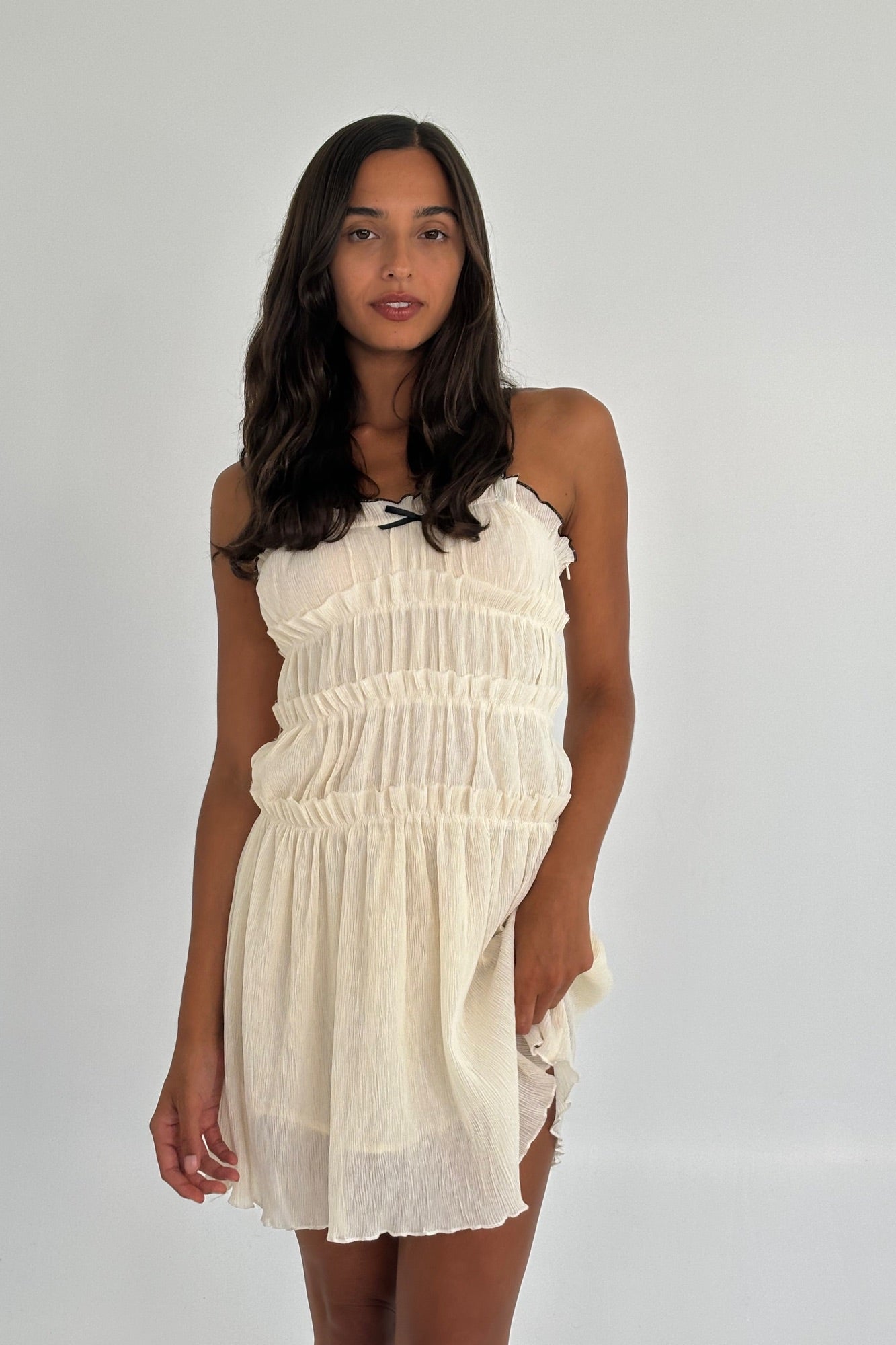 Charley Mini Dress Cream - FINAL SALE