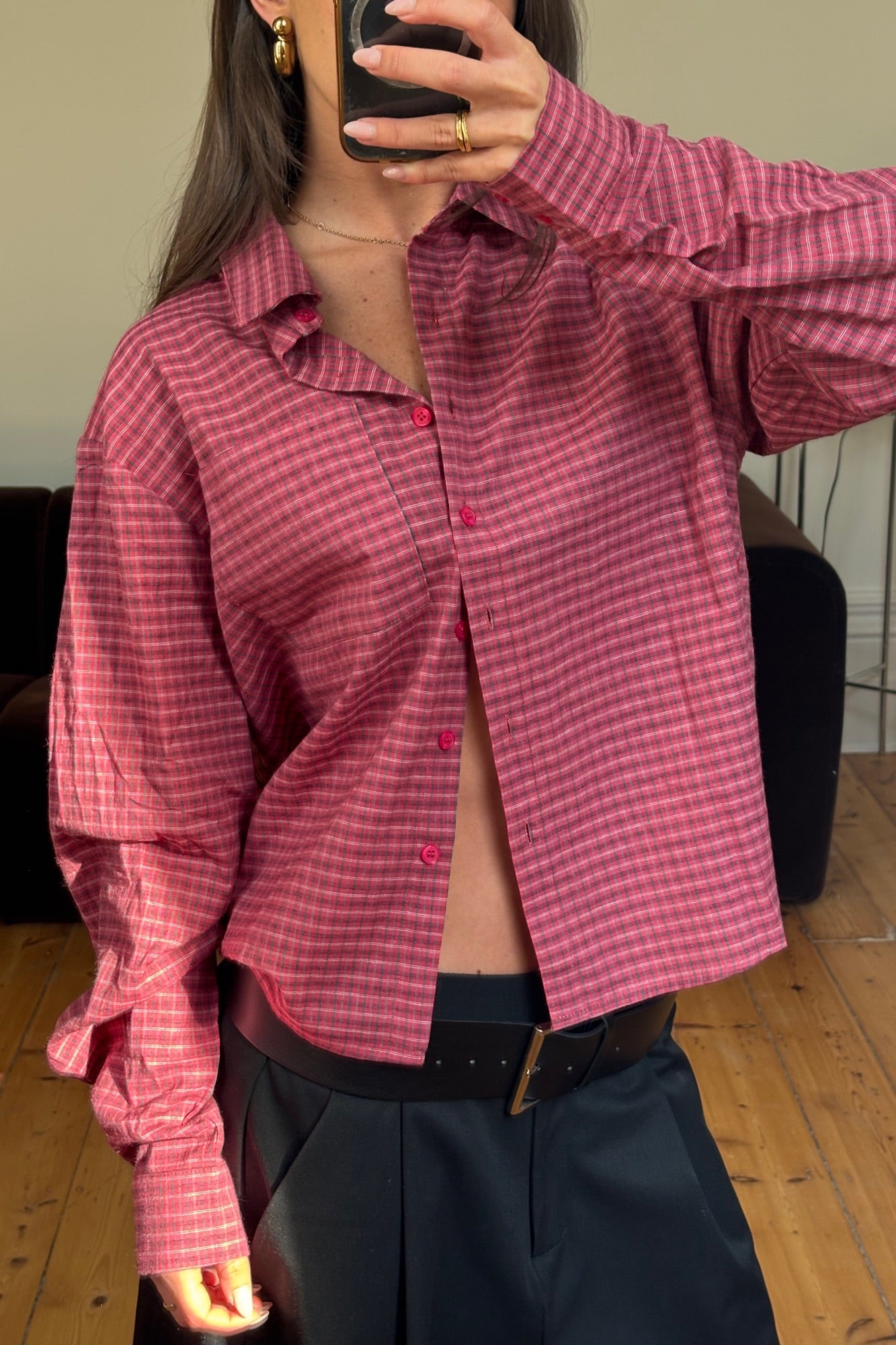 Untamed Shirt Crimson Plaid