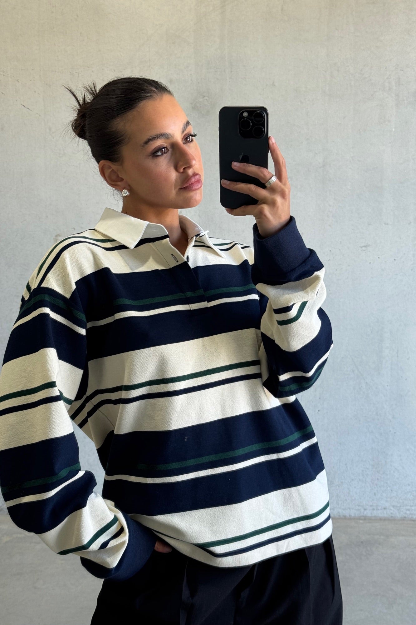 Preppy Jersey Midnight Stripe