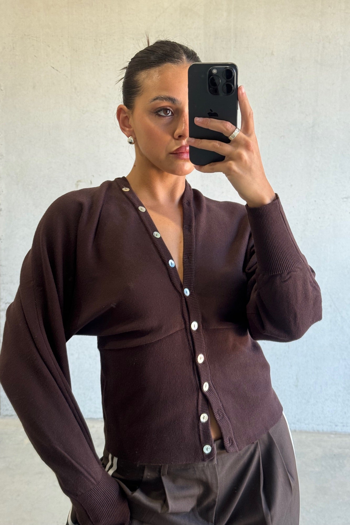 Taya Button Up Chocolate
