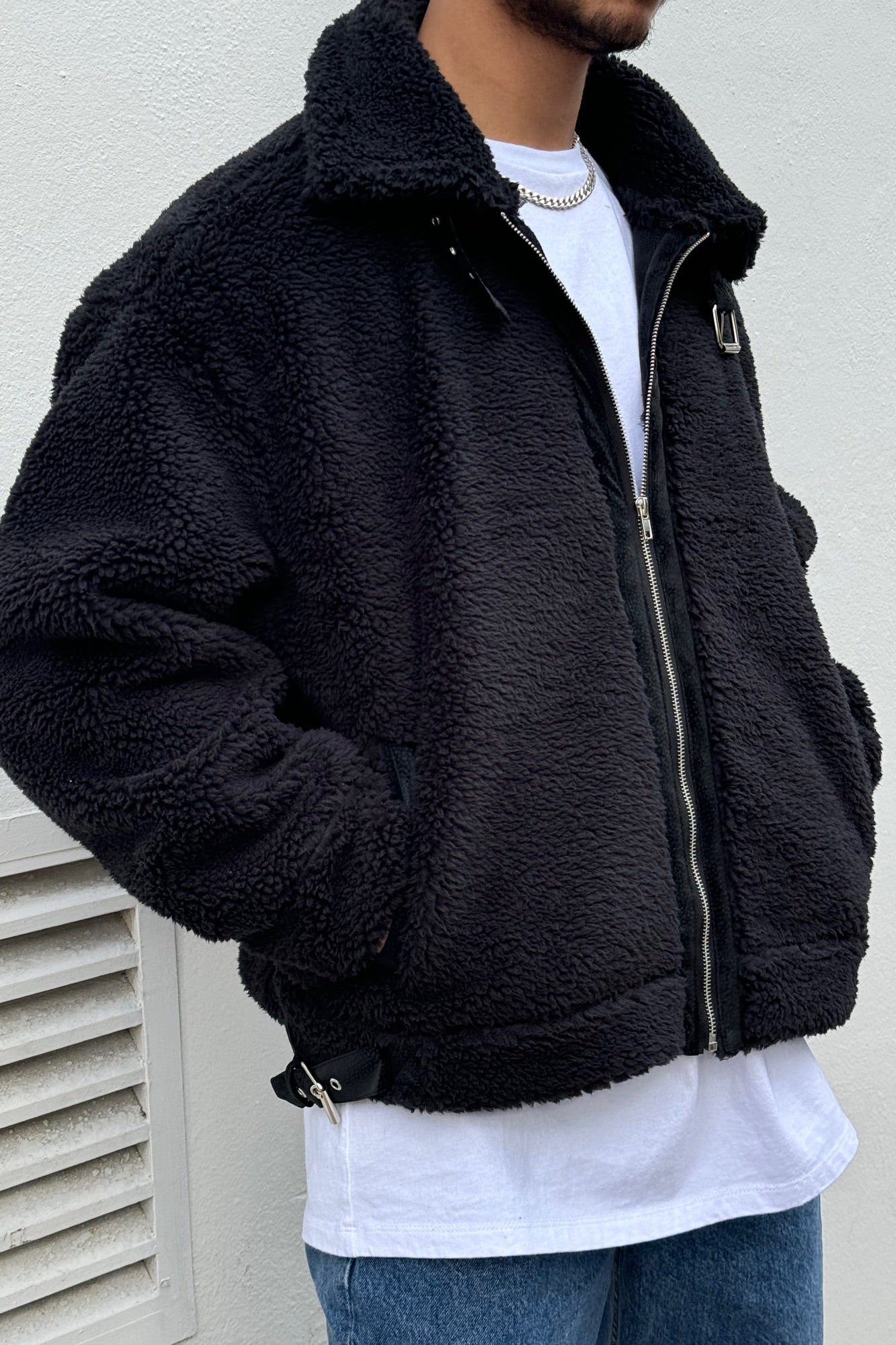 Travis Sherpa Jacket Black - FINAL