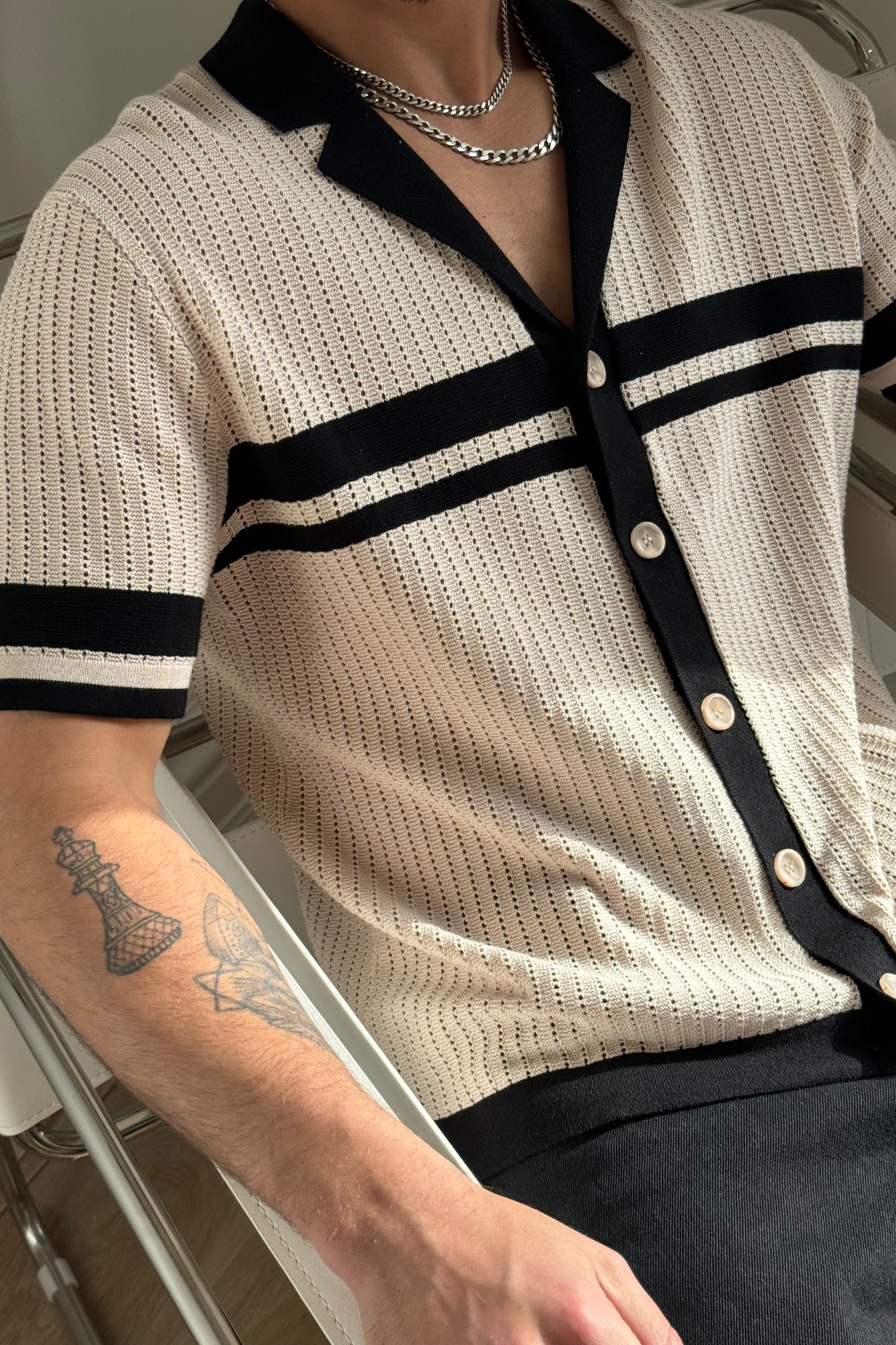 Owen Shirt Sand/Black