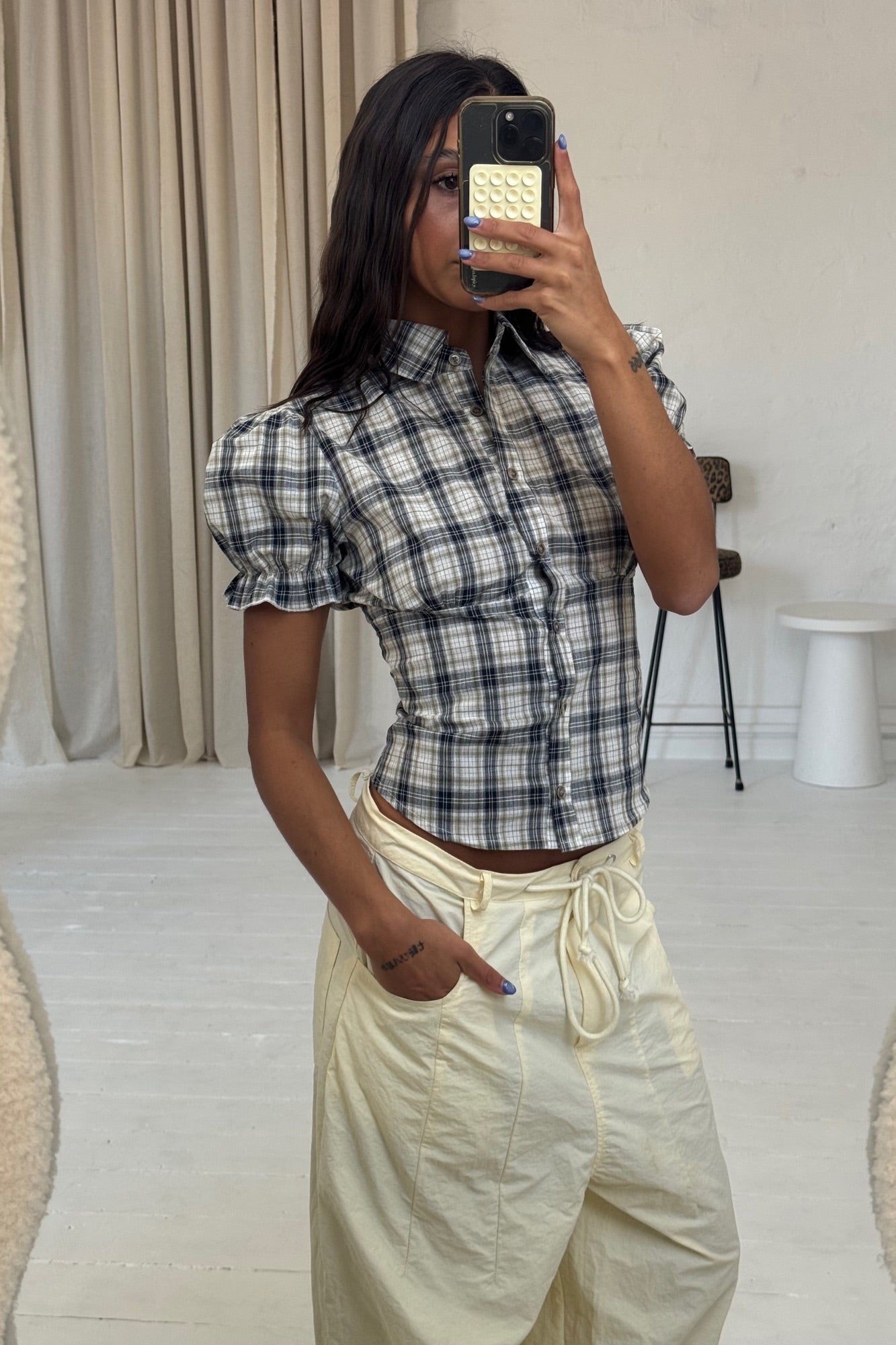 Astra Short Sleeve Shirt Beige