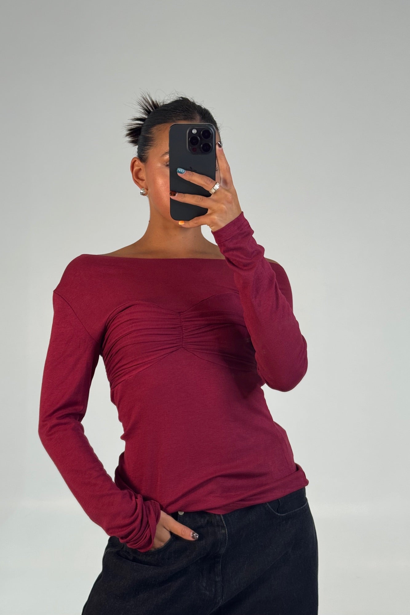 Claire Long Sleeve Wine
