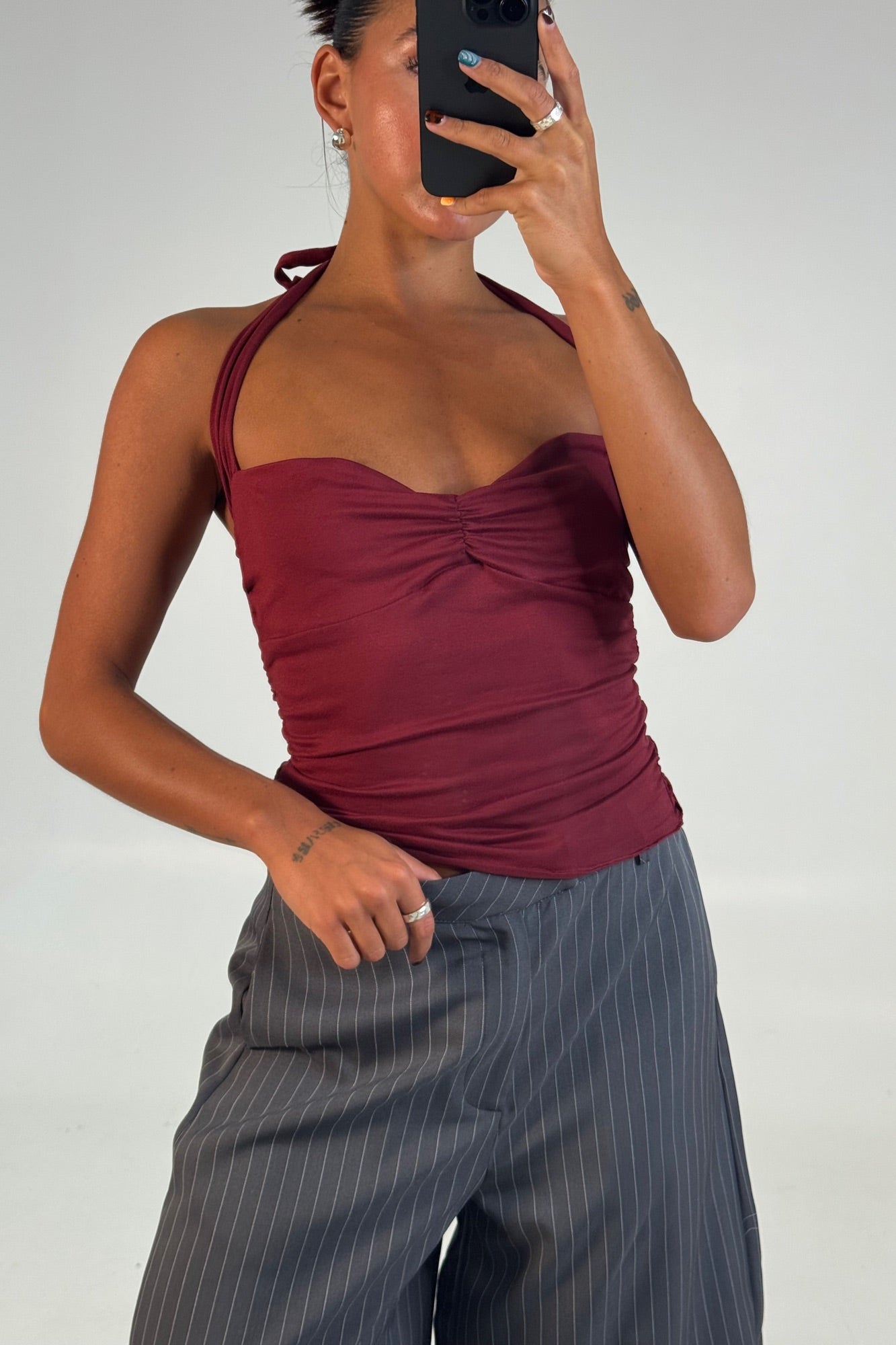 Lora Halter Top Wine
