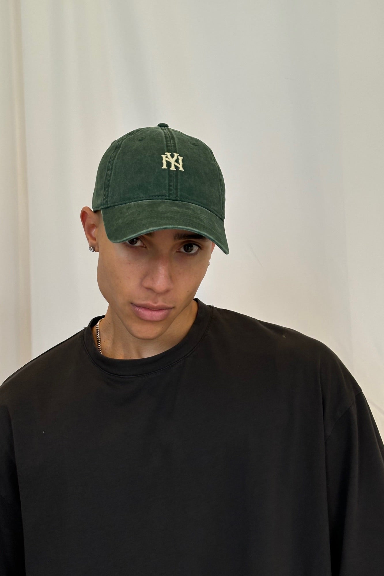 NY Raglan Wash Cap Bottle Green