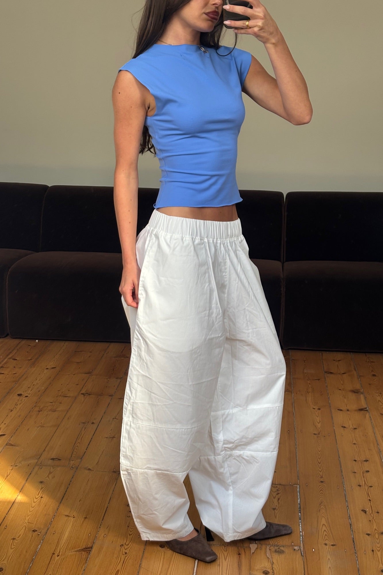 Unisex Julius Baggy Pant White