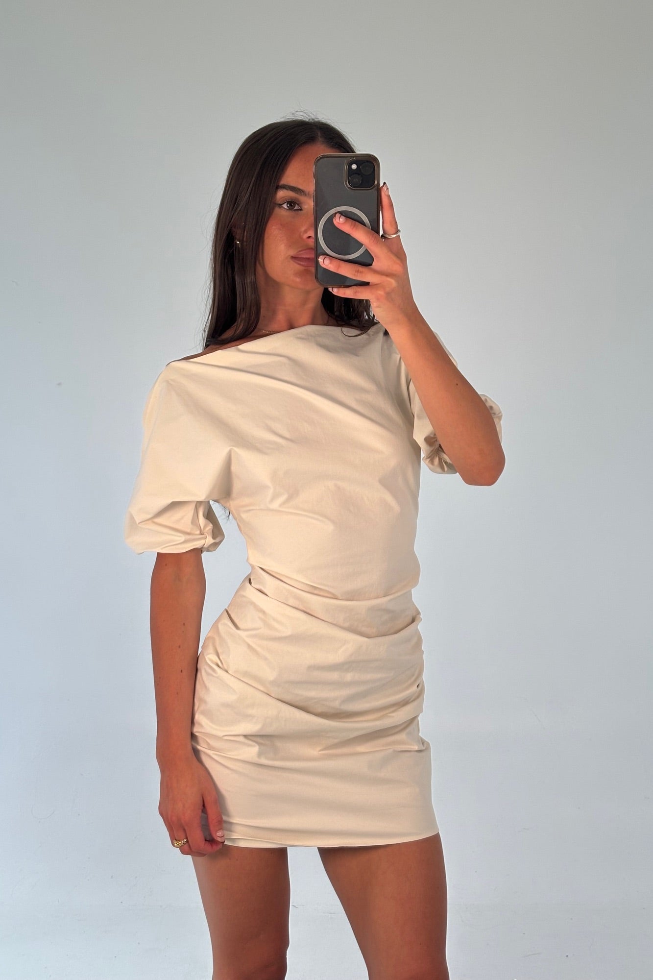 Margarita Mini Dress Beige