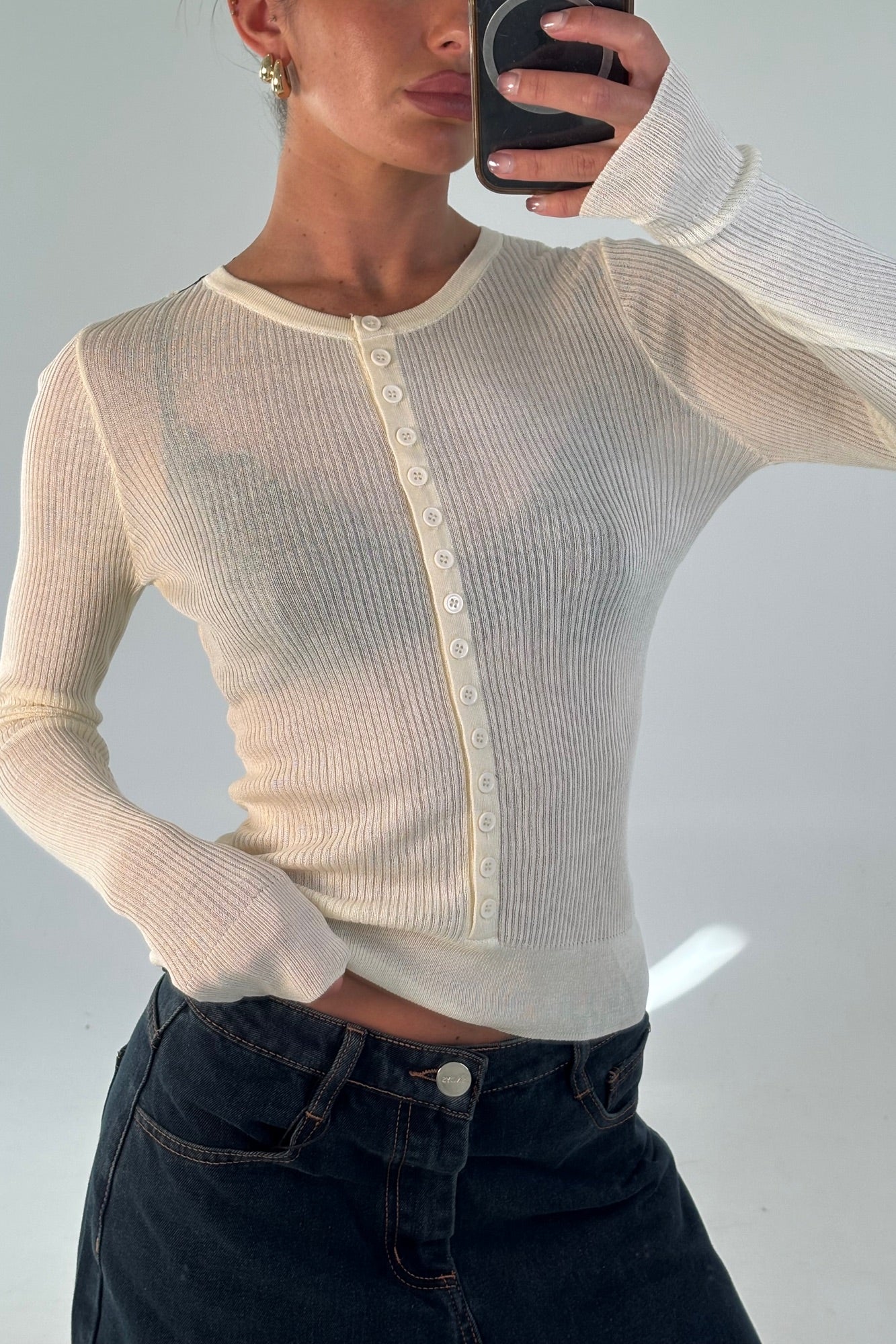 Analisa Sheer Top Beige
