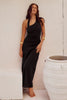 Saphira Long Midi Dress Black