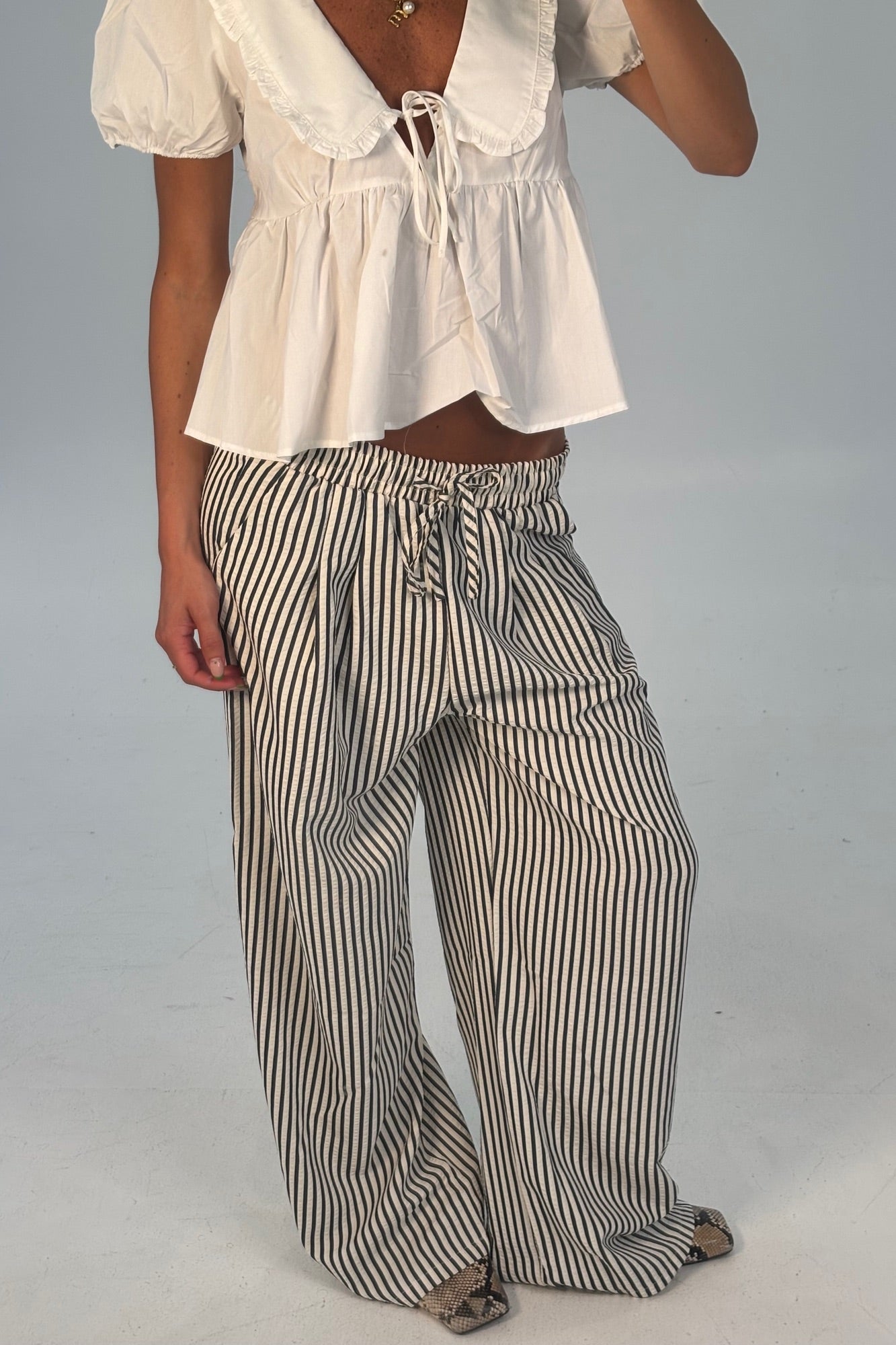 Hazel Pant Black Stripe