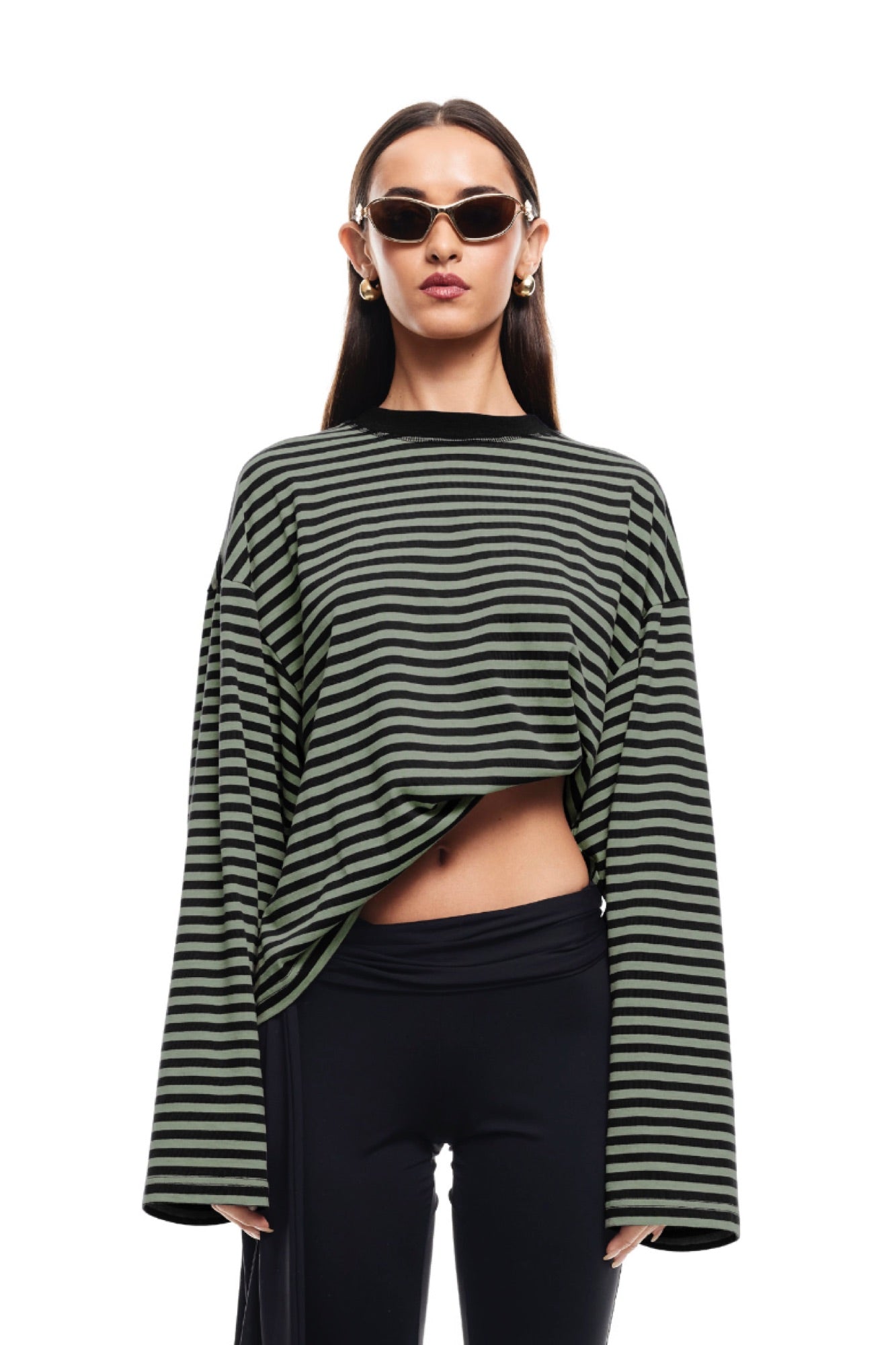 Bloom Long Sleeve Forest Stripe