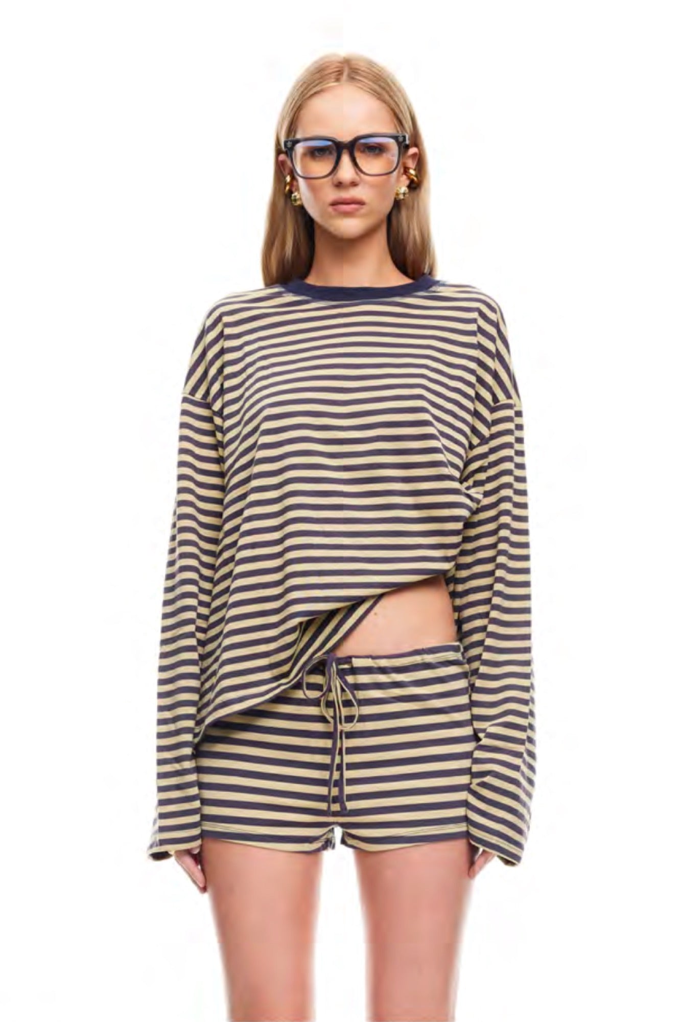 Kourt Bloomers Beige Stripe