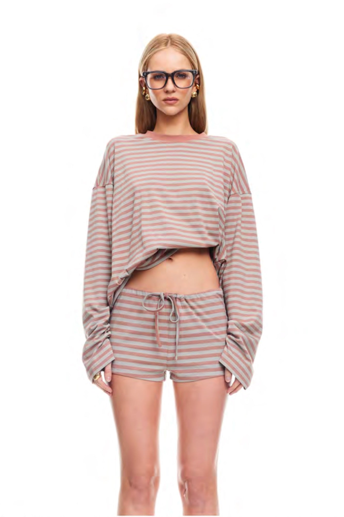 Kourt Bloomers Muted Pastel Stripe
