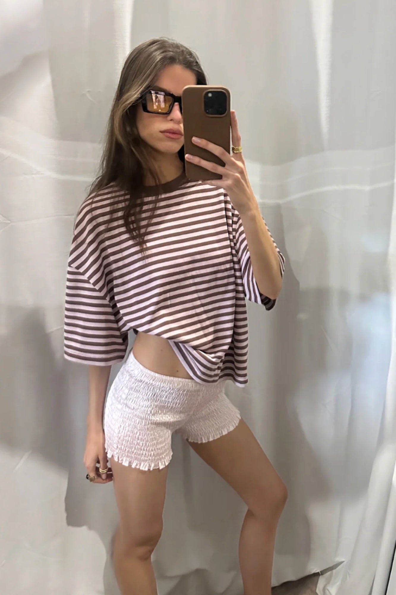 Bloom Short Sleeve Chocolate Blush Stripe