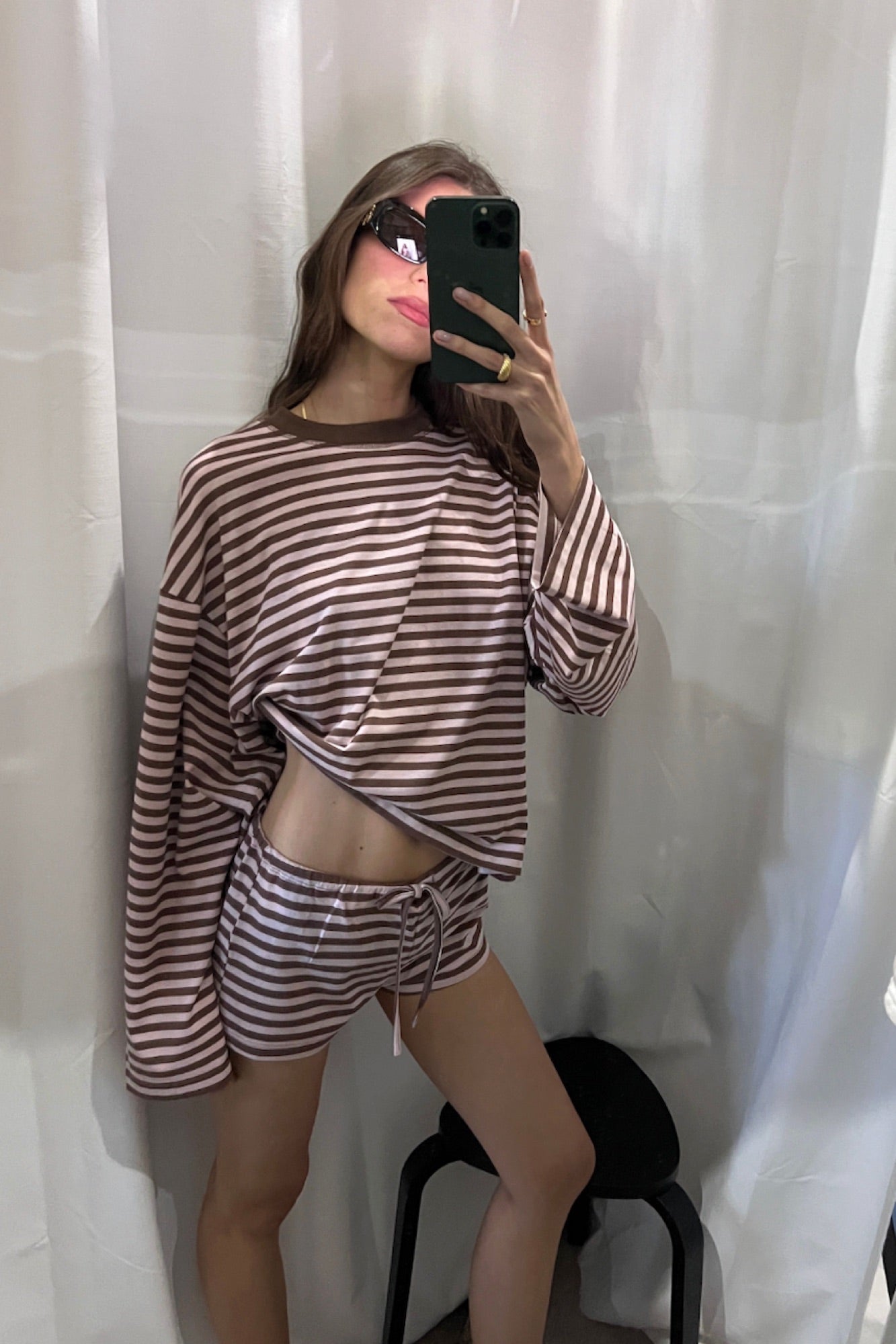 Kourt Bloomers Chocolate Blush Stripe