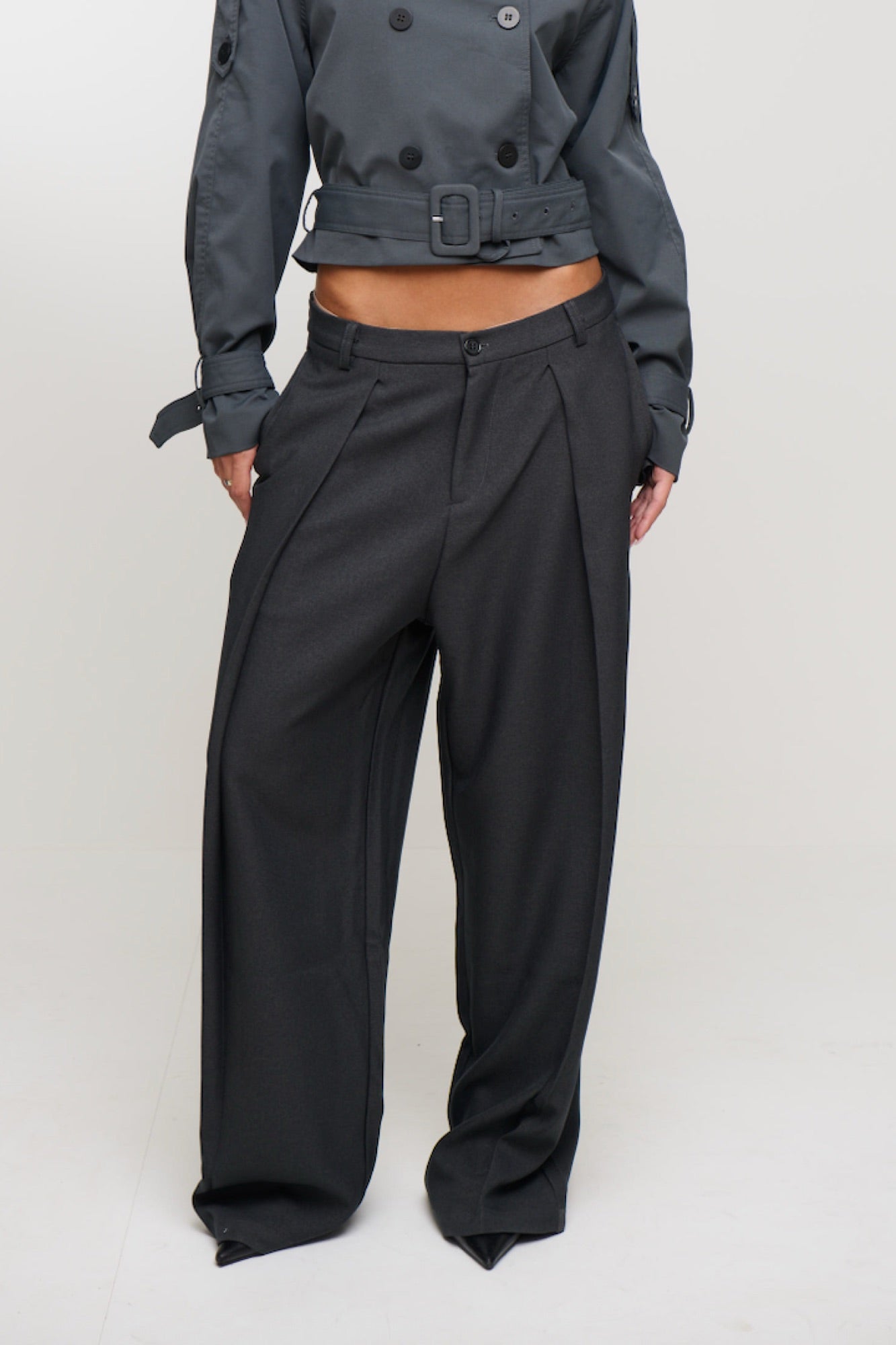 Unisex Josh Baggy Pant Dark Grey