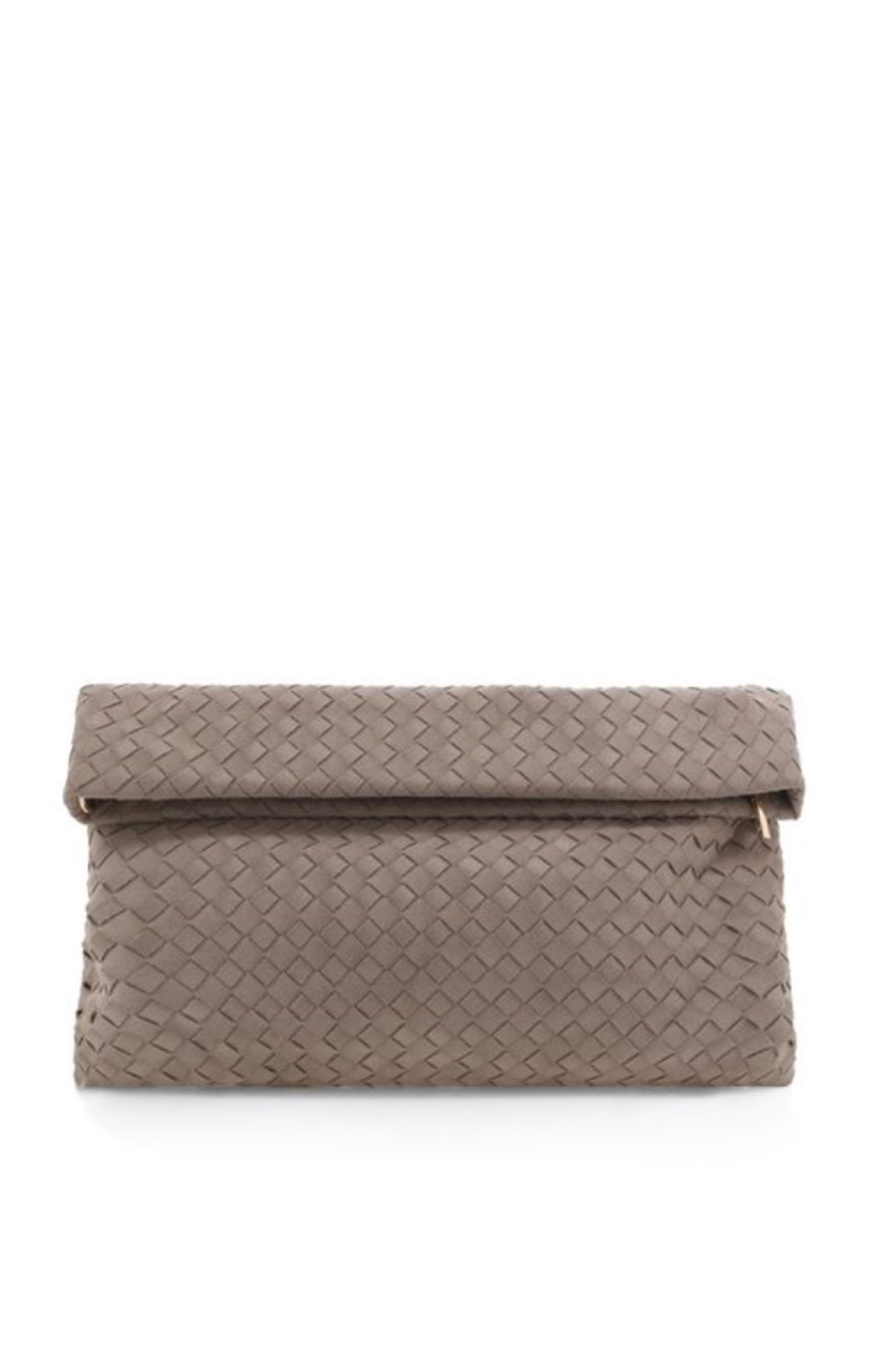 Alicia Clutch Bag Oat Suede