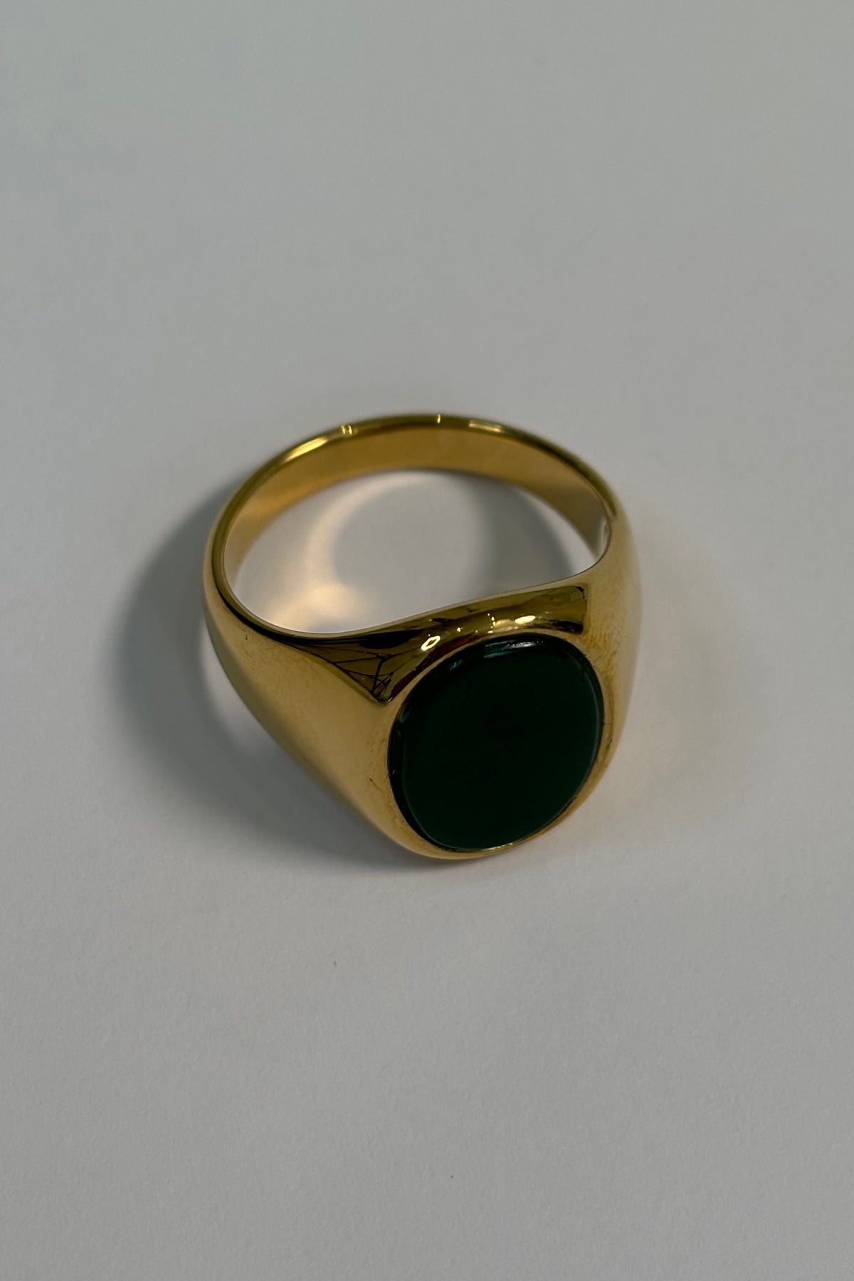 Premium NTH Stone Ring 18K Gold Plated Emerald