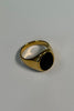 Premium NTH Stone Ring 18K Gold Plated Black