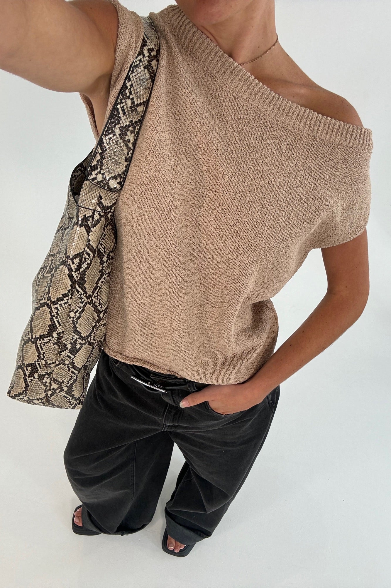 Kaisha Crop Knit Mocha