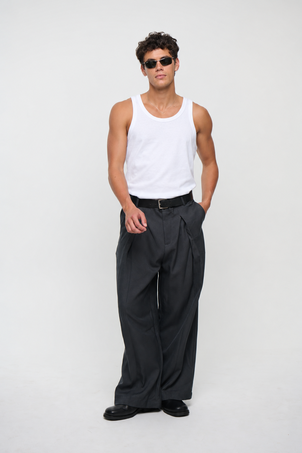 Ryan Fitted Tank White