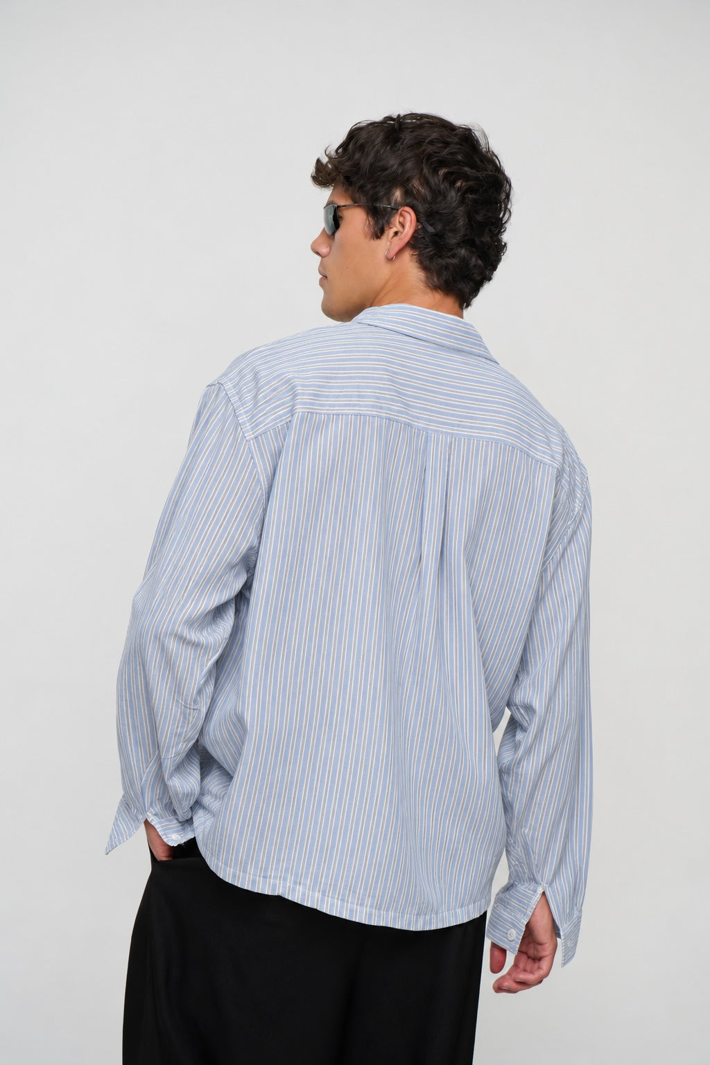 Miles Stripe Shirt Blue