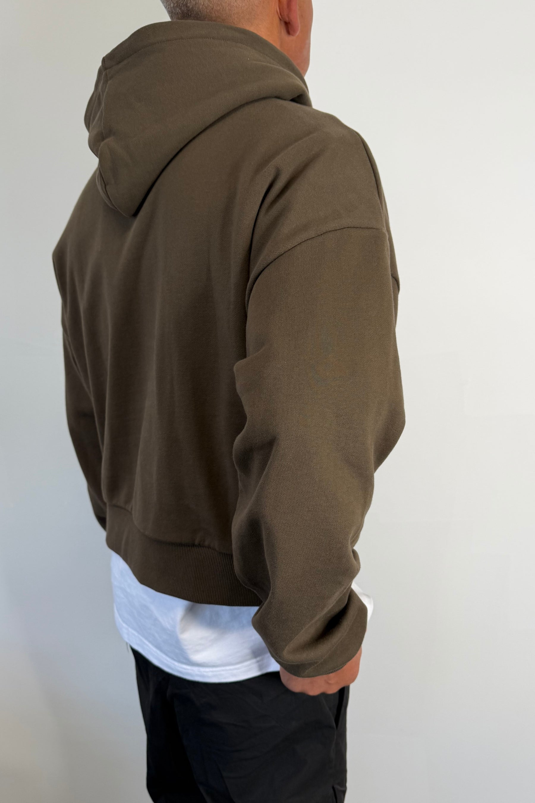 Marcus Heavyweight Cotton Hoodie Choc