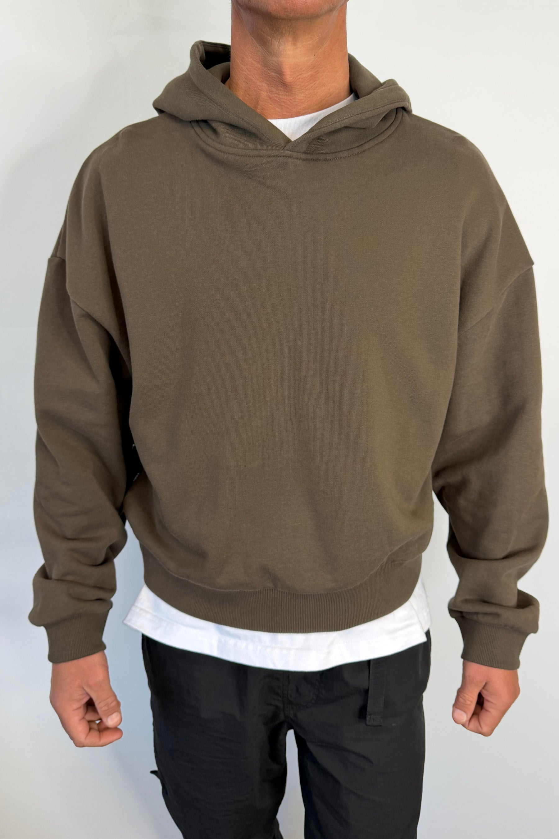 Marcus Heavyweight Cotton Hoodie Choc