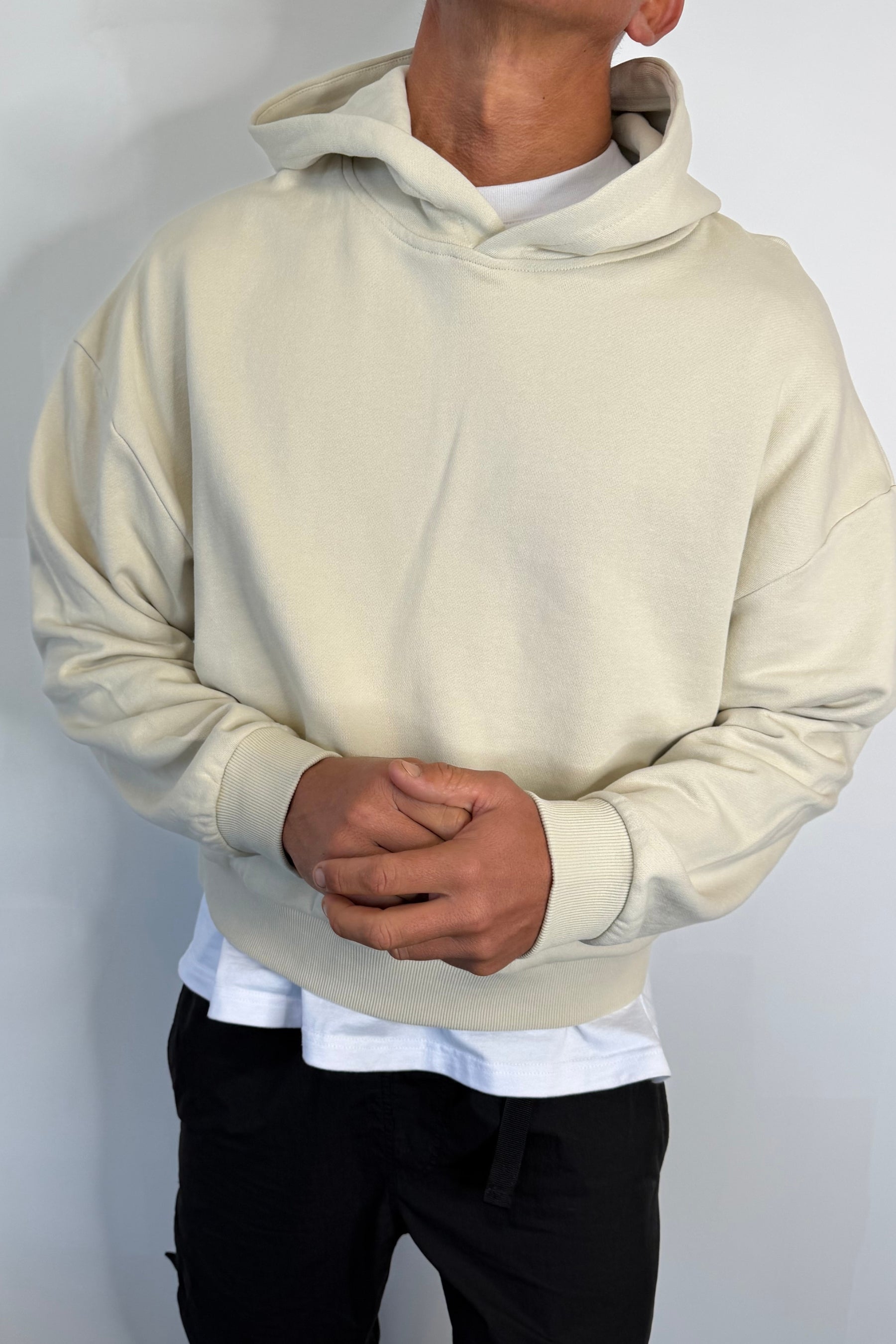 Marcus Heavyweight Cotton Hoodie Ivory