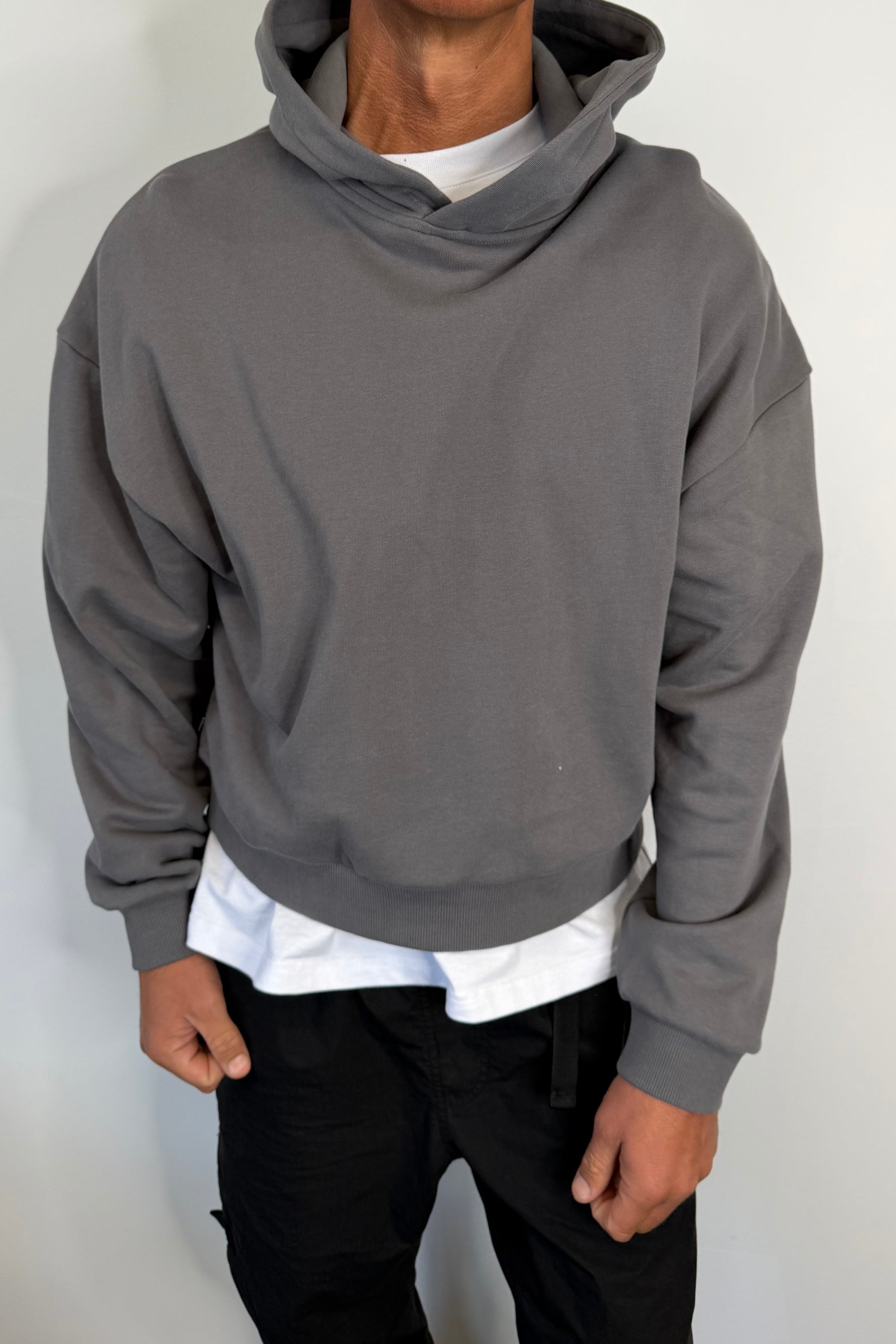 Marcus Heavyweight Cotton Hoodie Charcoal