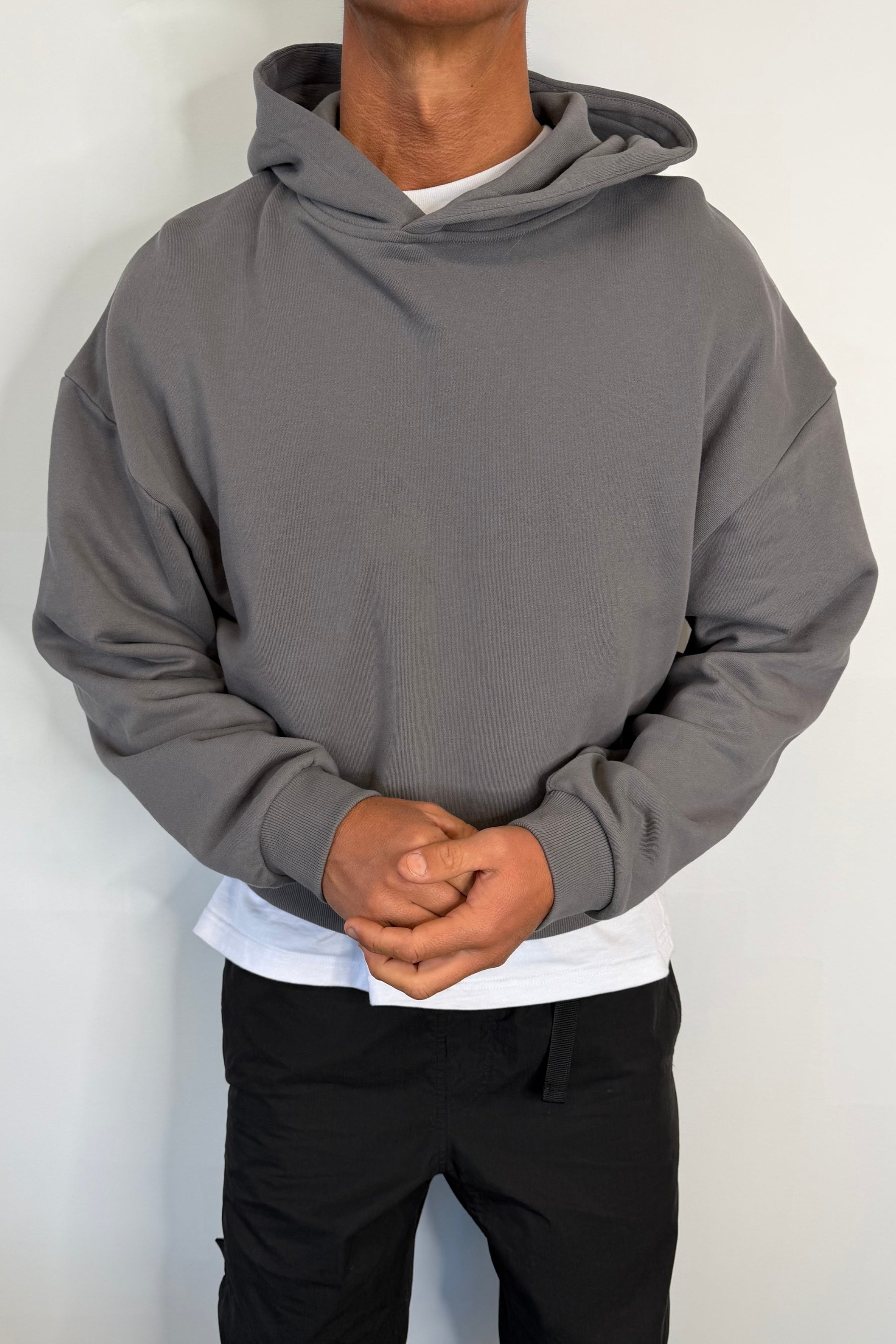 Marcus Heavyweight Cotton Hoodie Charcoal