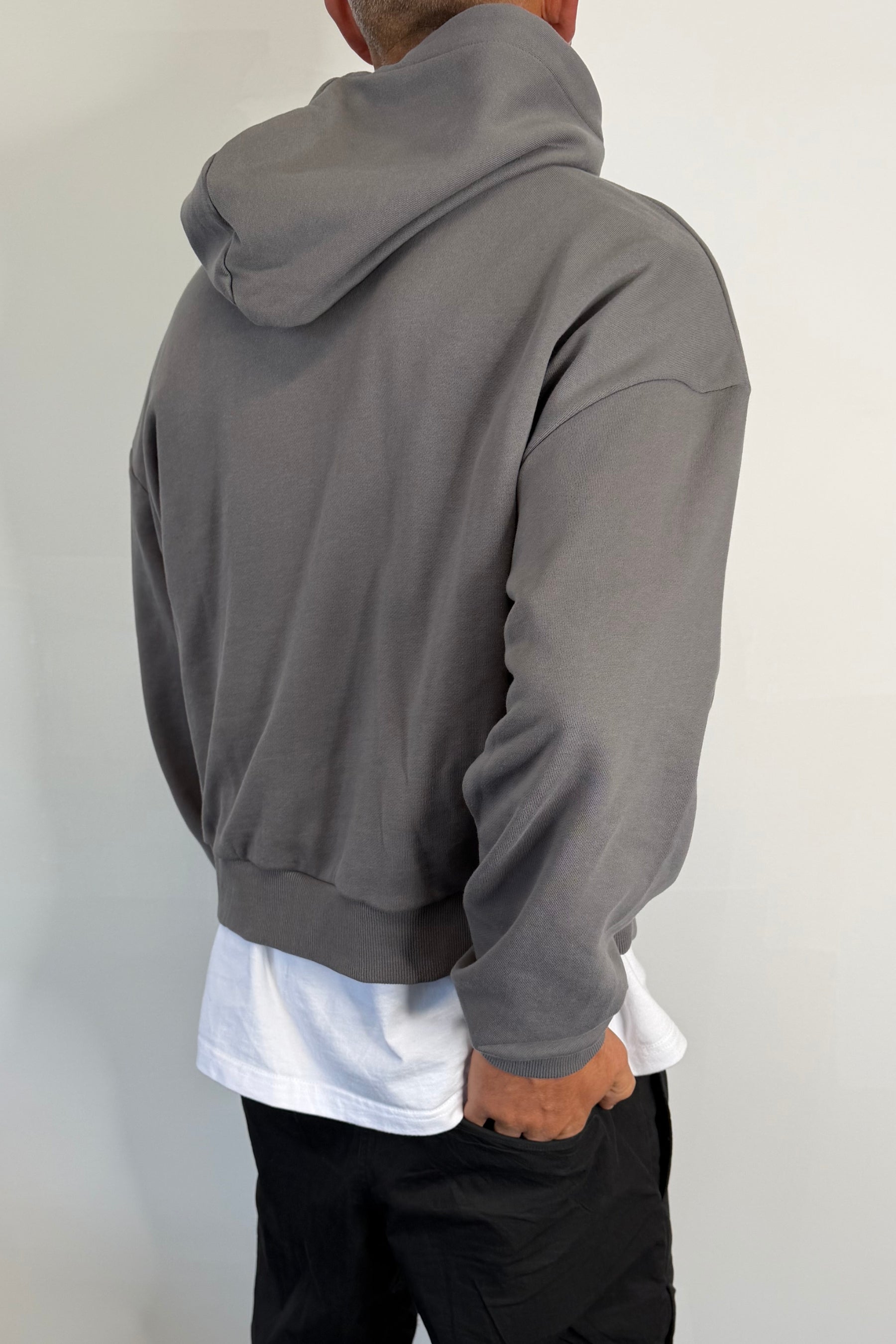 Marcus Heavyweight Cotton Hoodie Charcoal