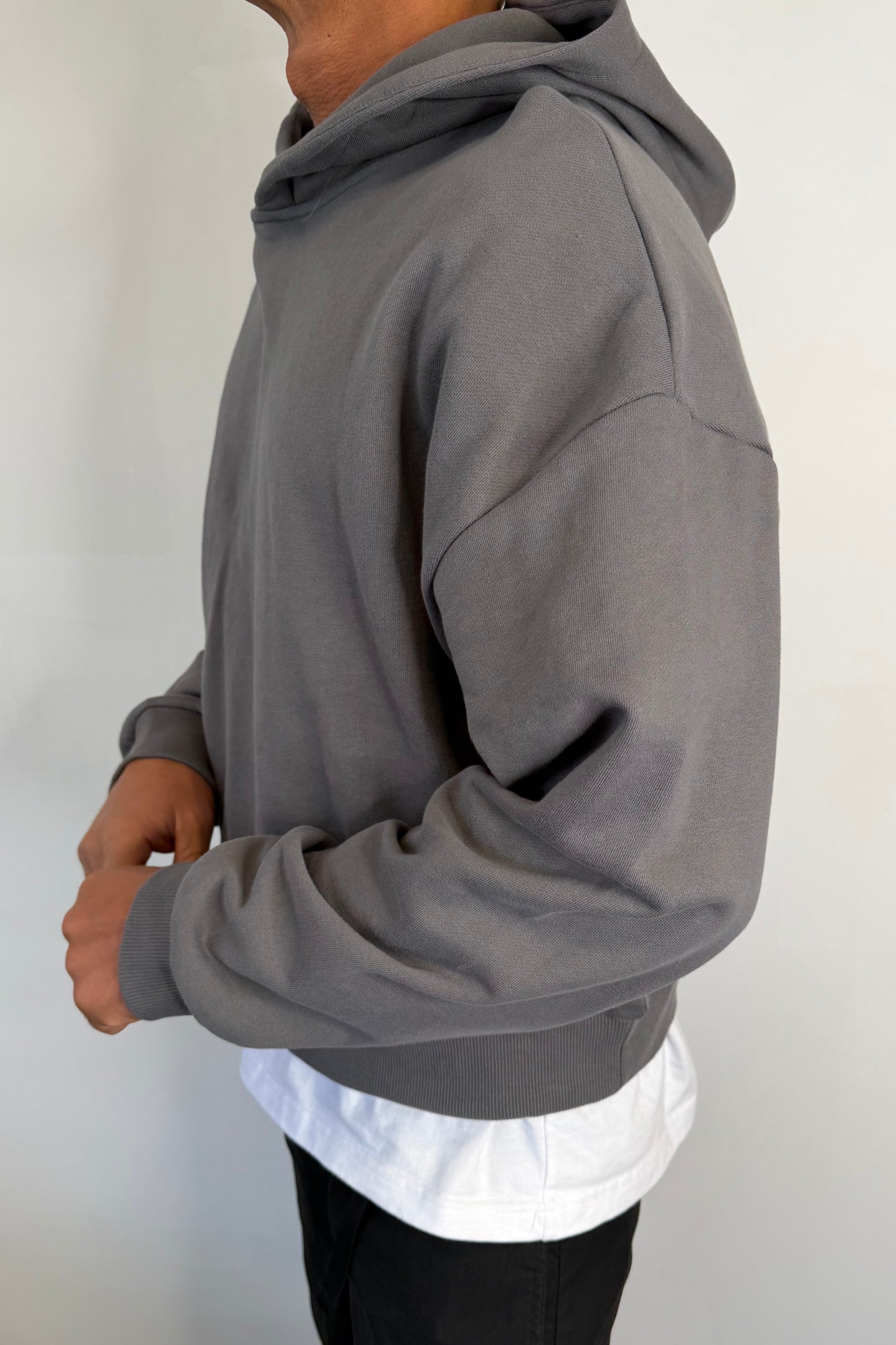 Marcus Heavyweight Cotton Hoodie Charcoal