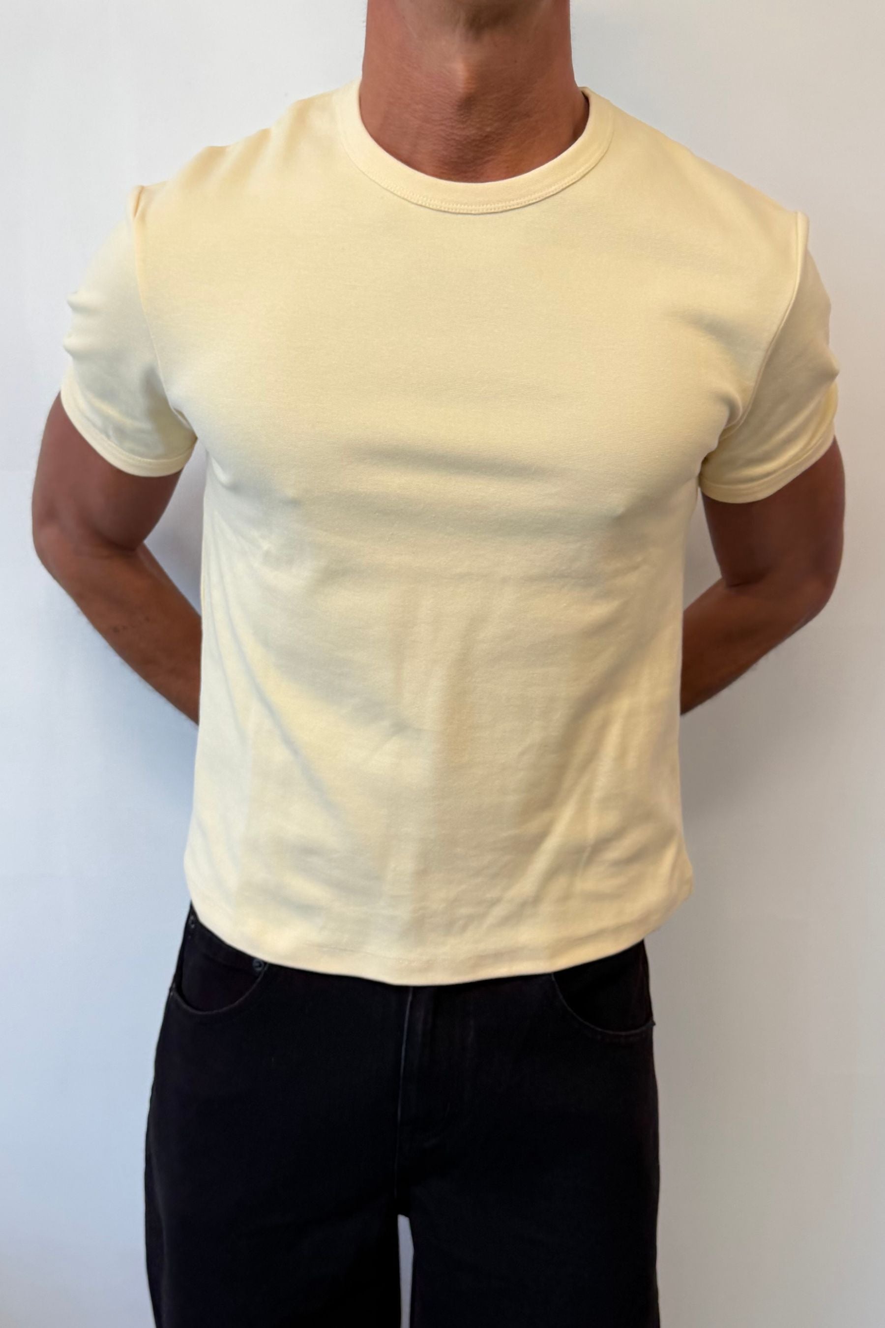 Charlie Ringer Tee Plain Cream