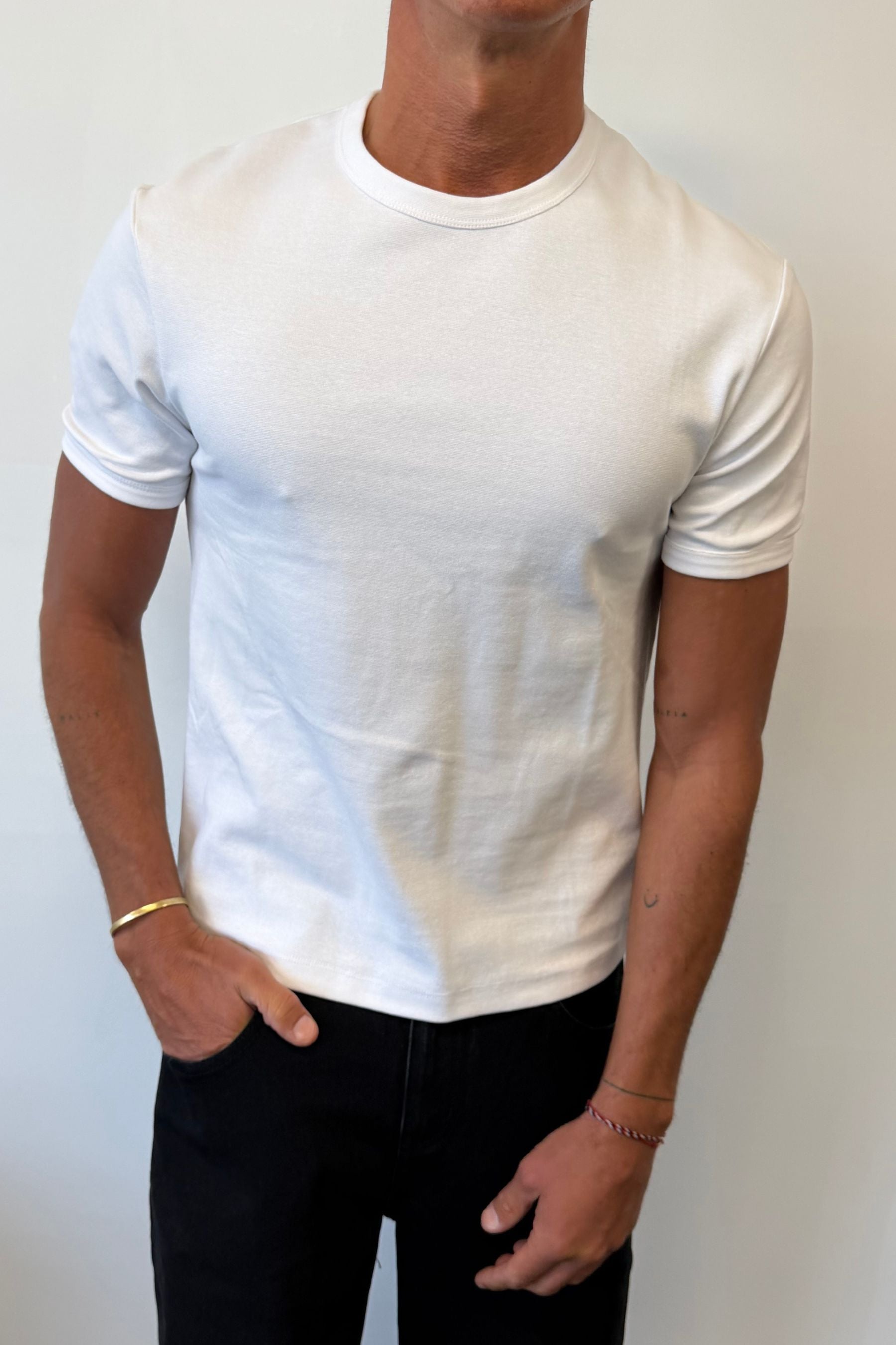 Charlie Ringer Tee Plain White