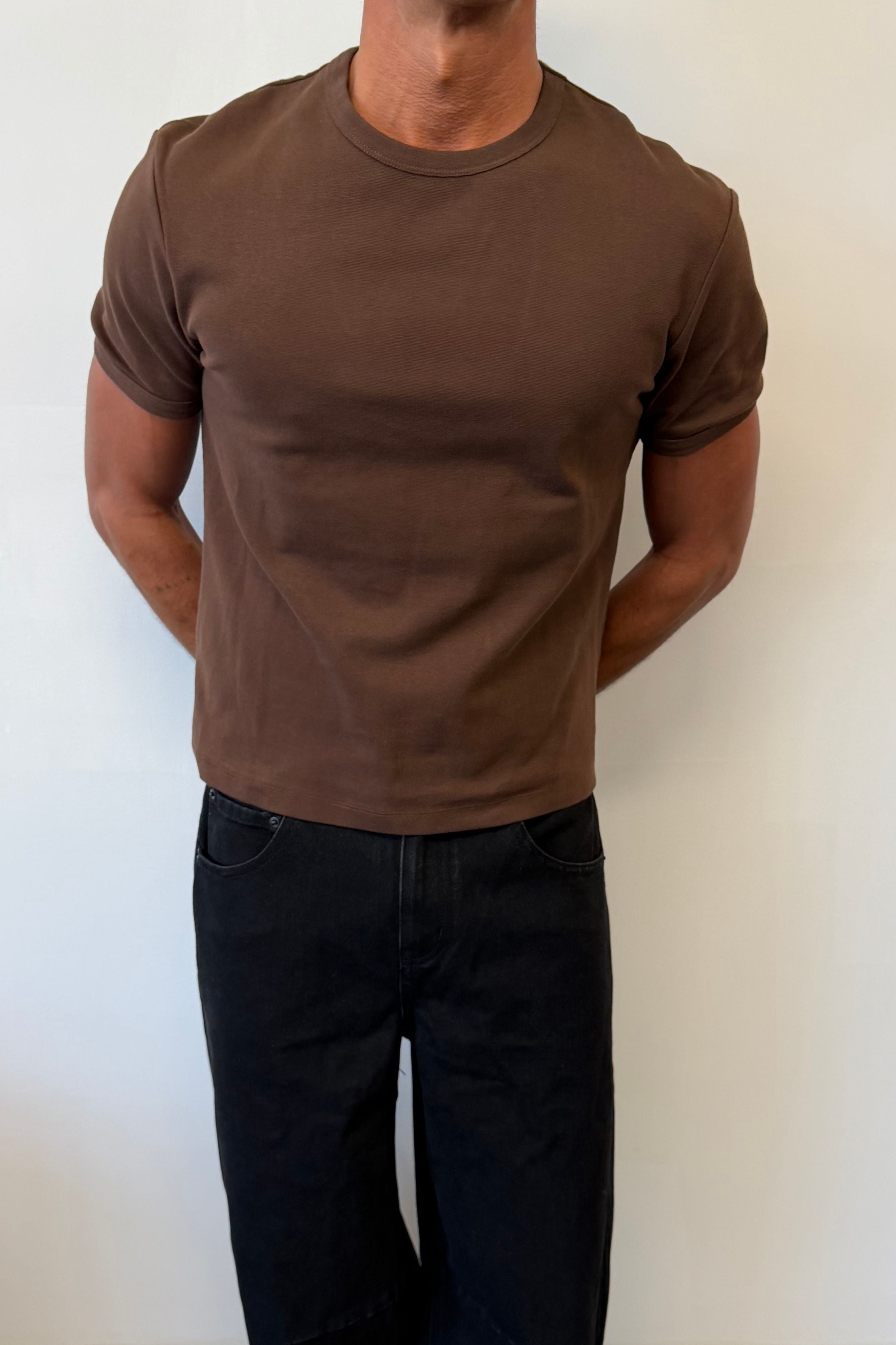 Charlie Ringer Tee Plain Chocolate