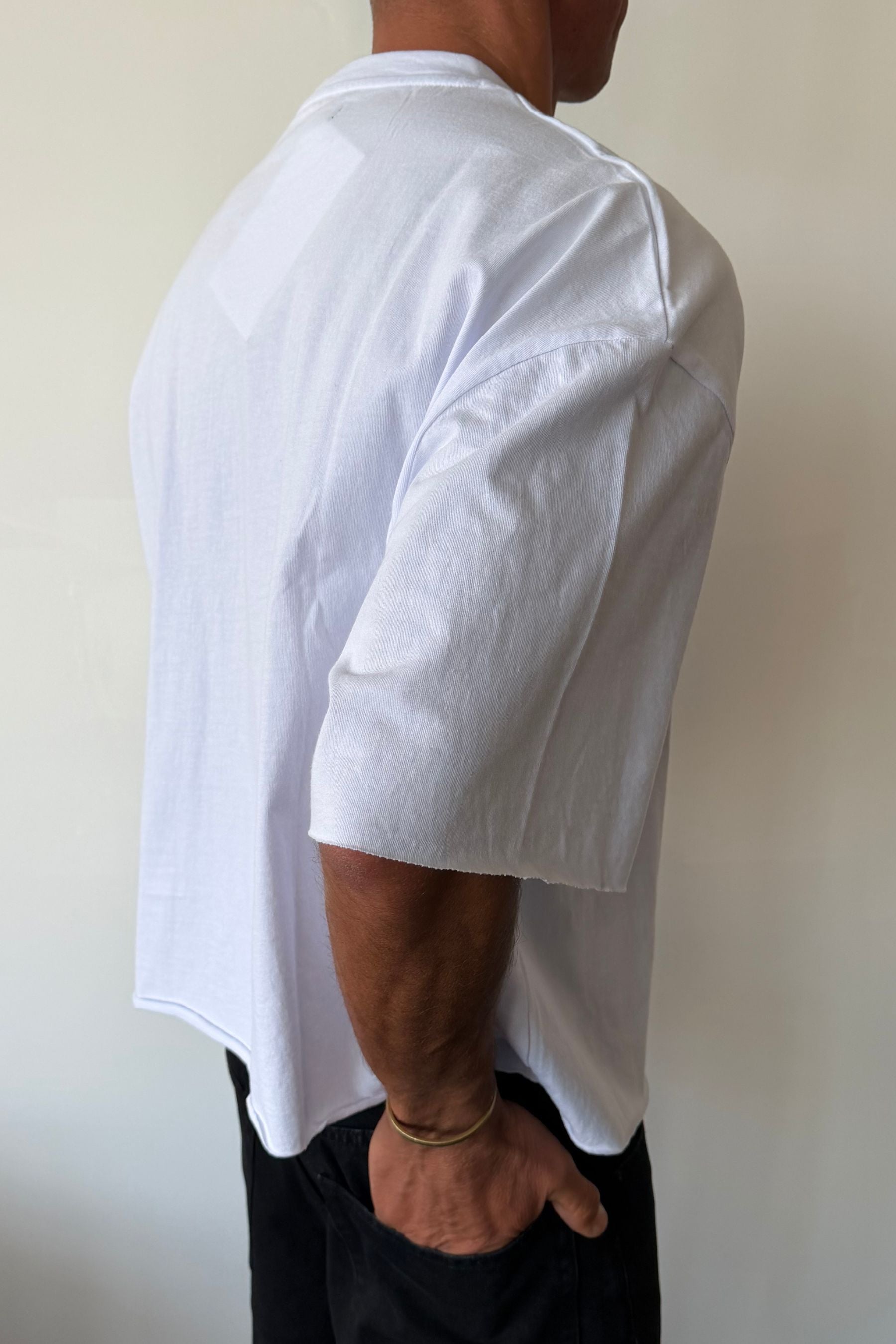 Jersey Crop Polo White