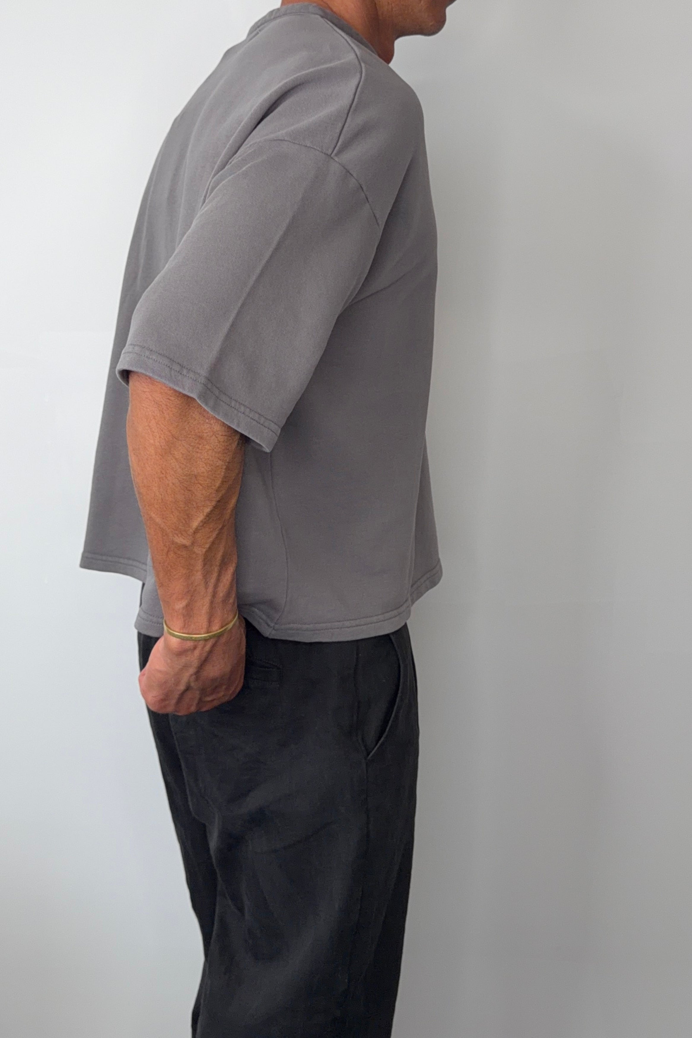 230G Cotton Premium Tee Steel