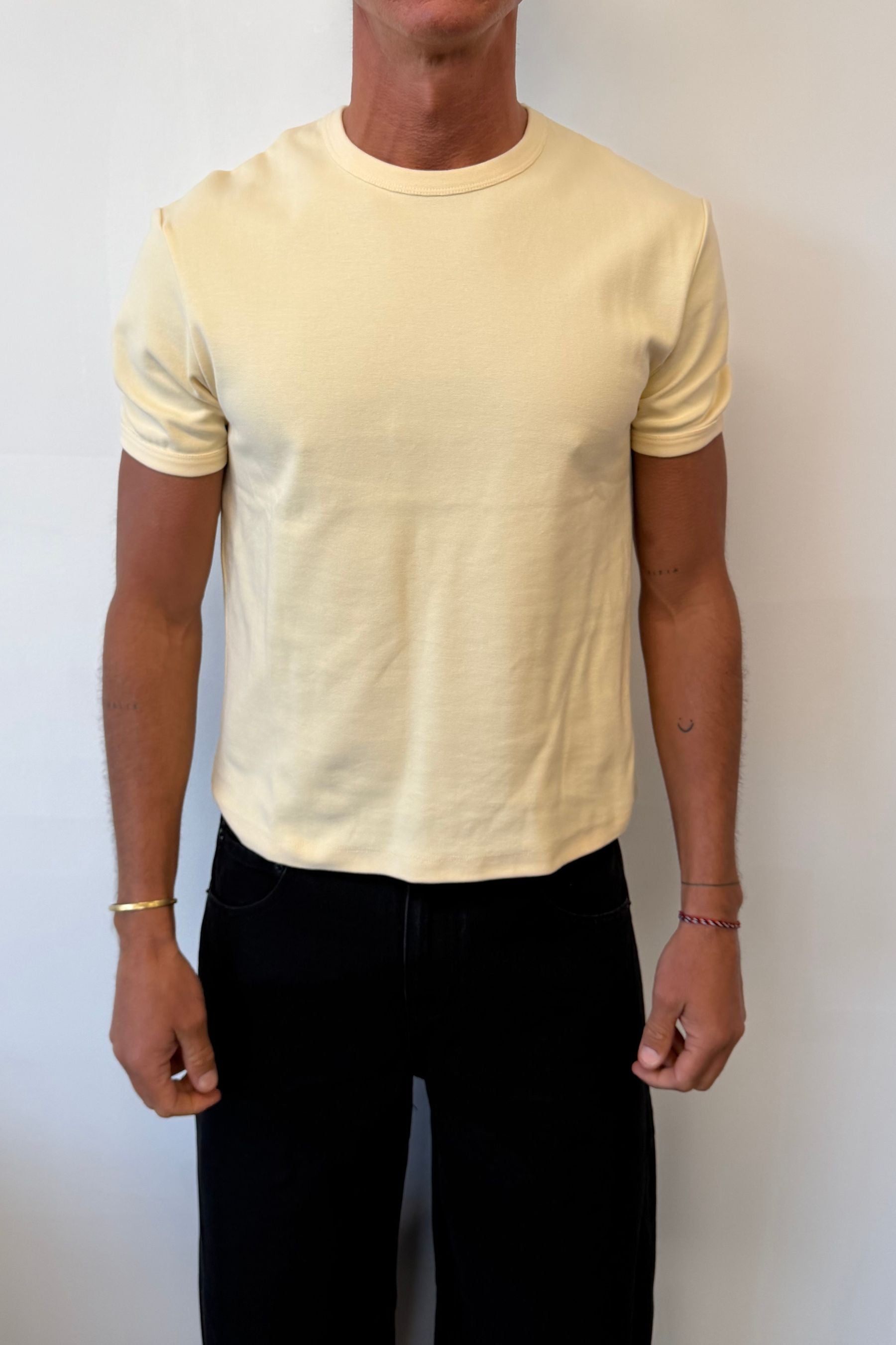 Charlie Ringer Tee Plain Cream