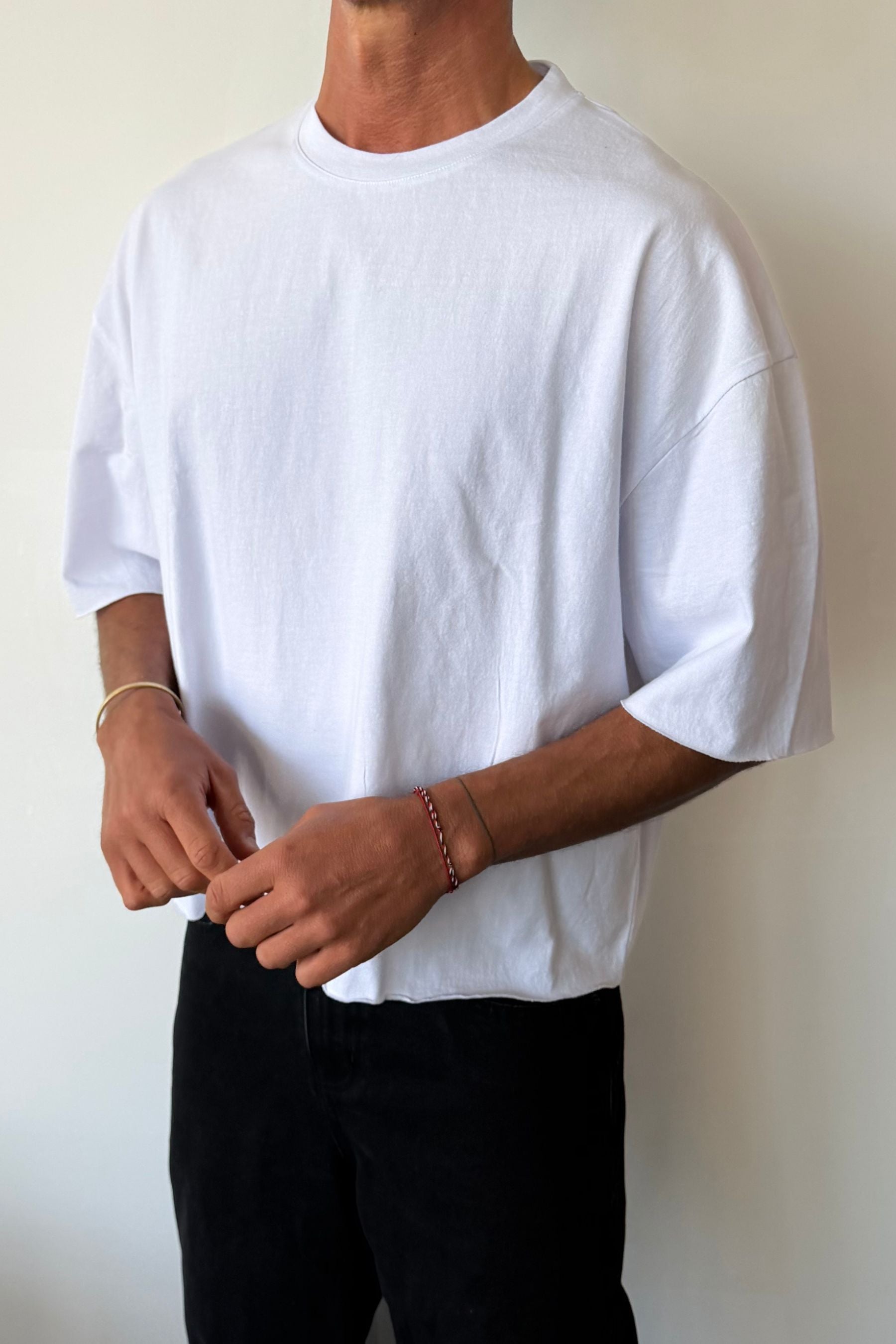 Raw 200G Cotton Box Tee White