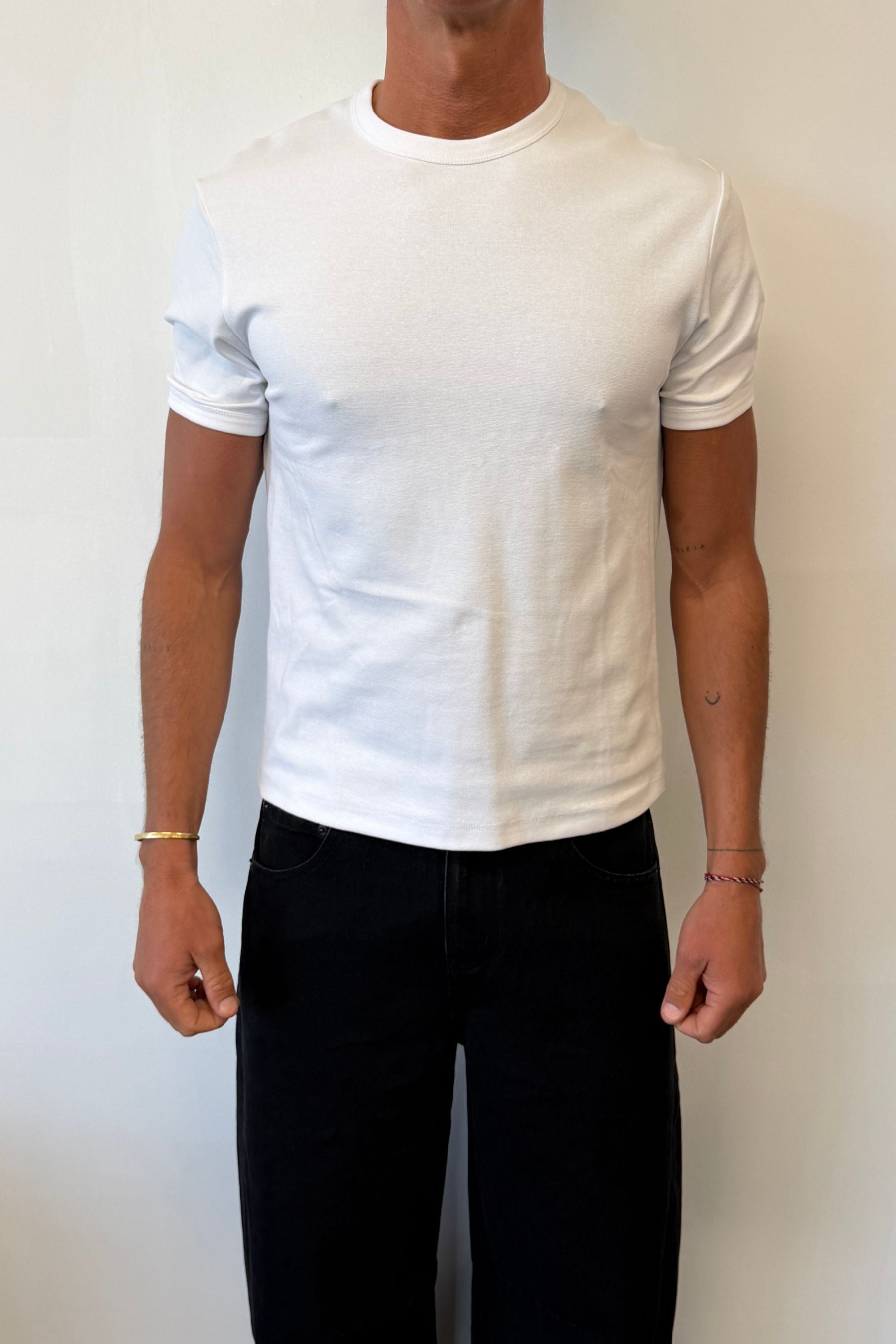 Charlie Ringer Tee Plain White