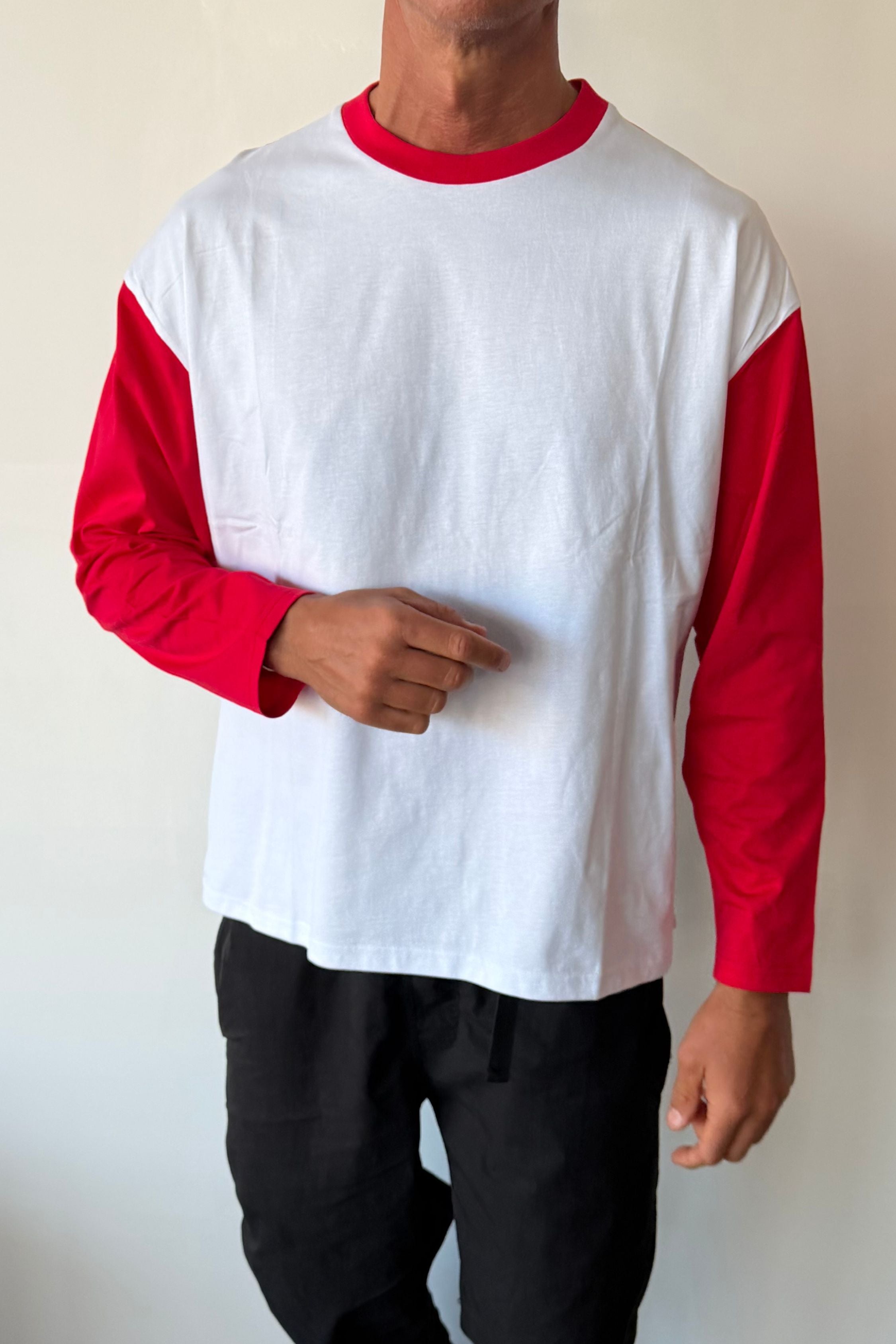 Raglan Long Sleeve Red
