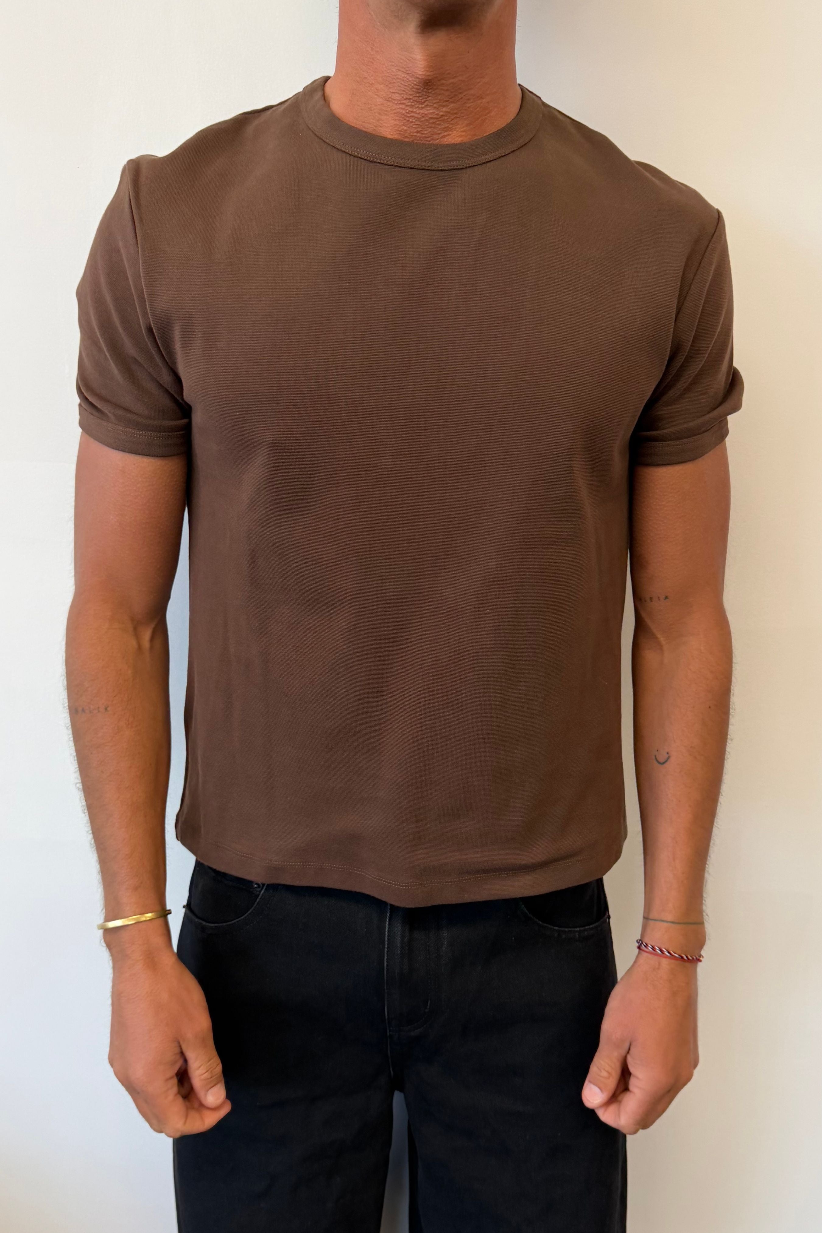 Charlie Ringer Tee Plain Chocolate