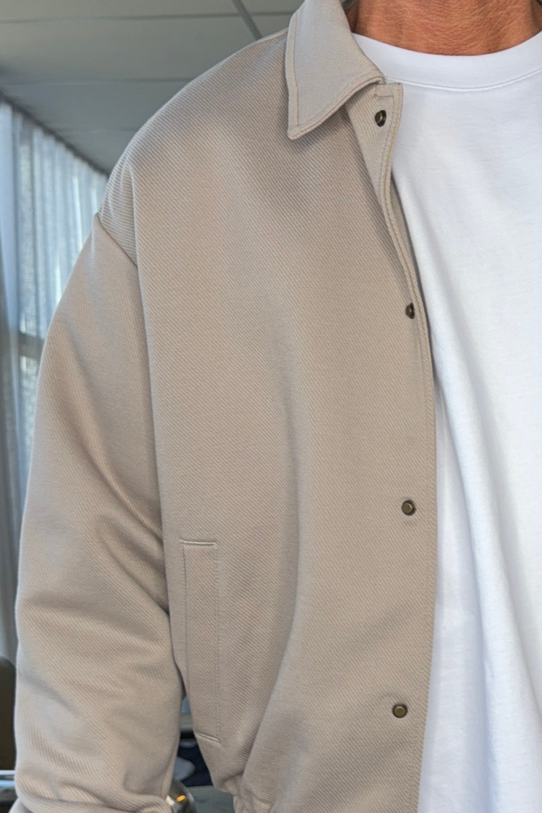 Chet Textured Bomber Ivory