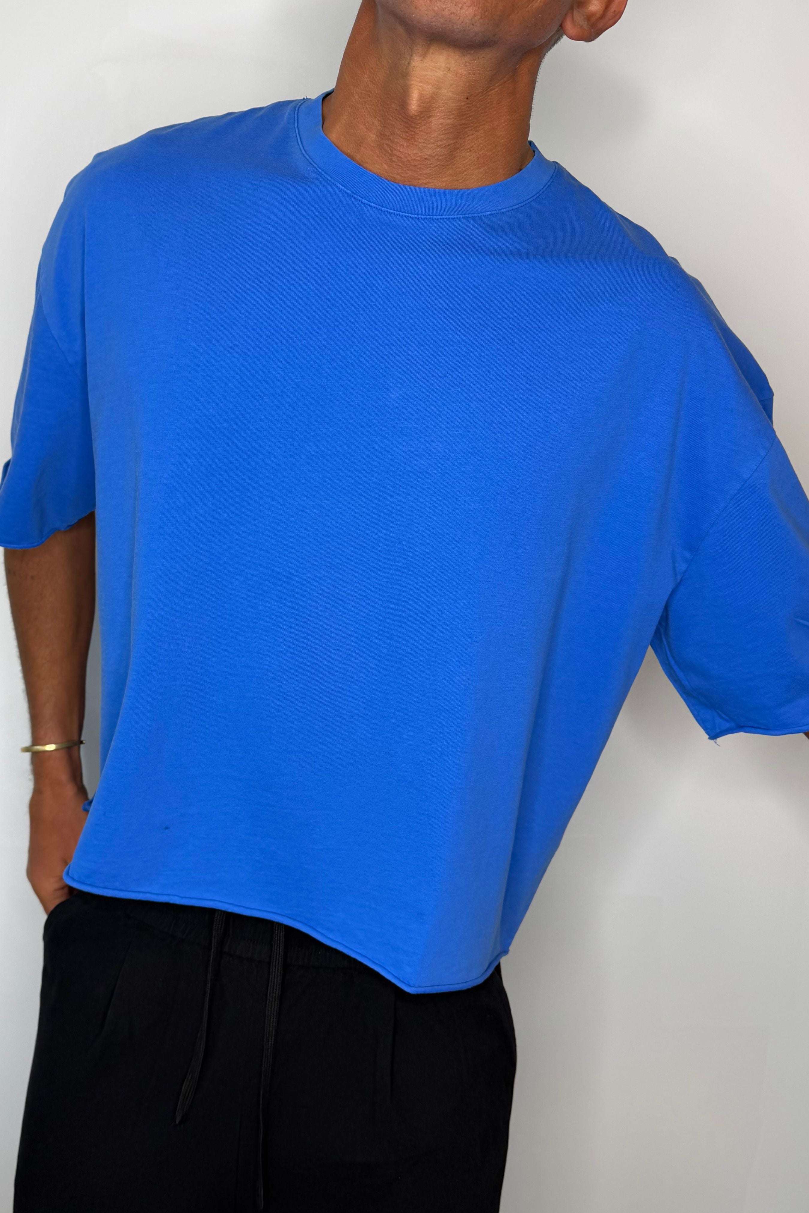 Raw 200G Cotton Box Tee Royal