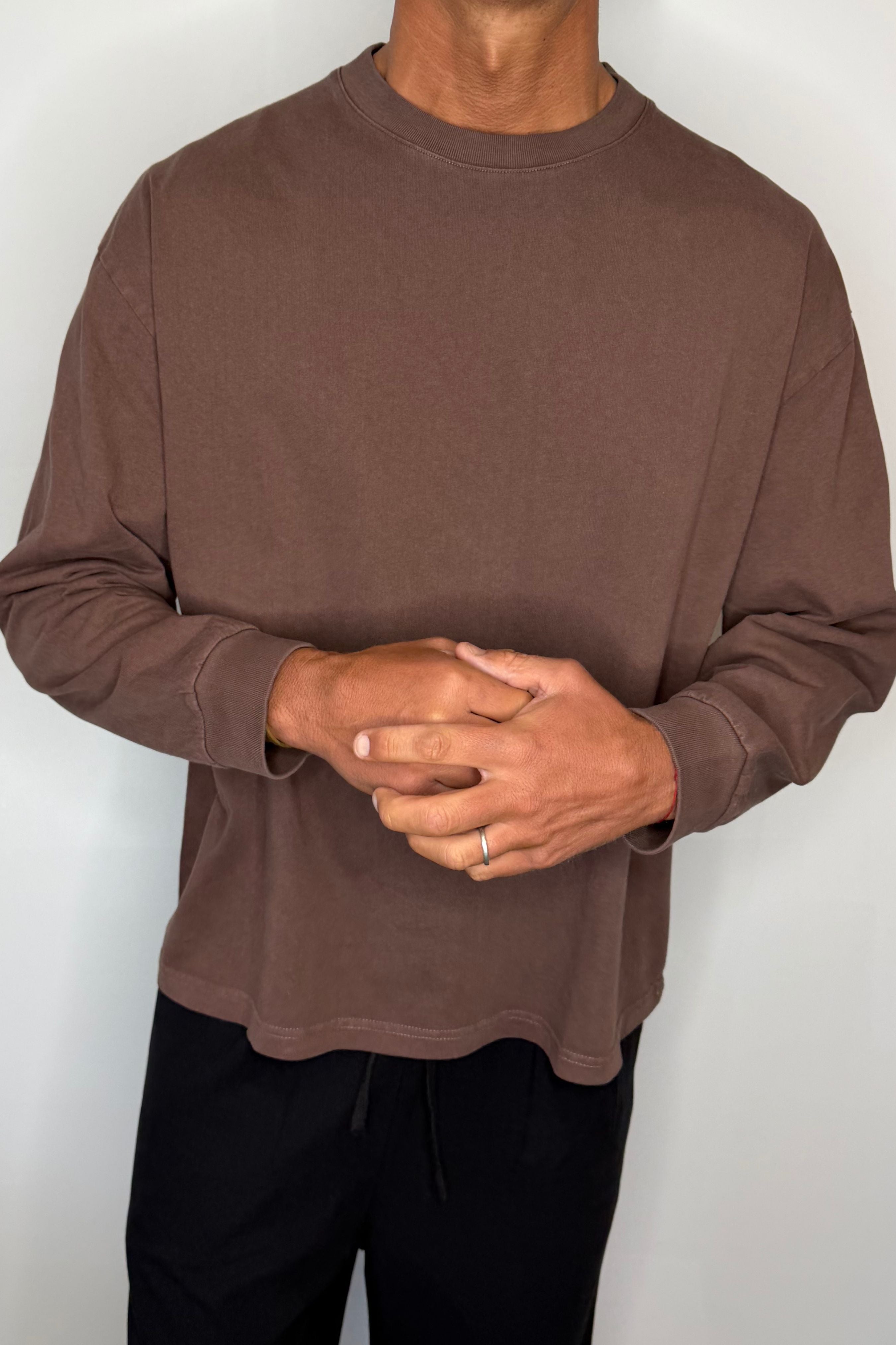 Enzyme Wash Long Sleeve Choc