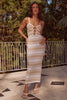 Shiloh Midi Dress White/Sand