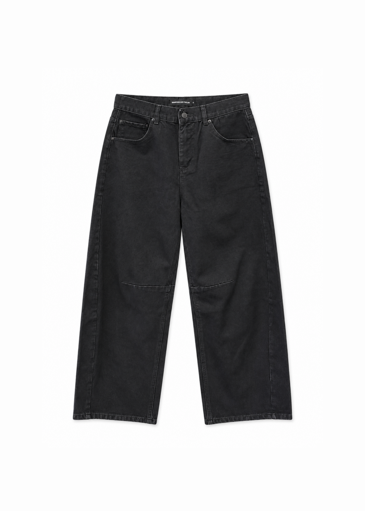 Silv Baggy Drawstring Denim Black