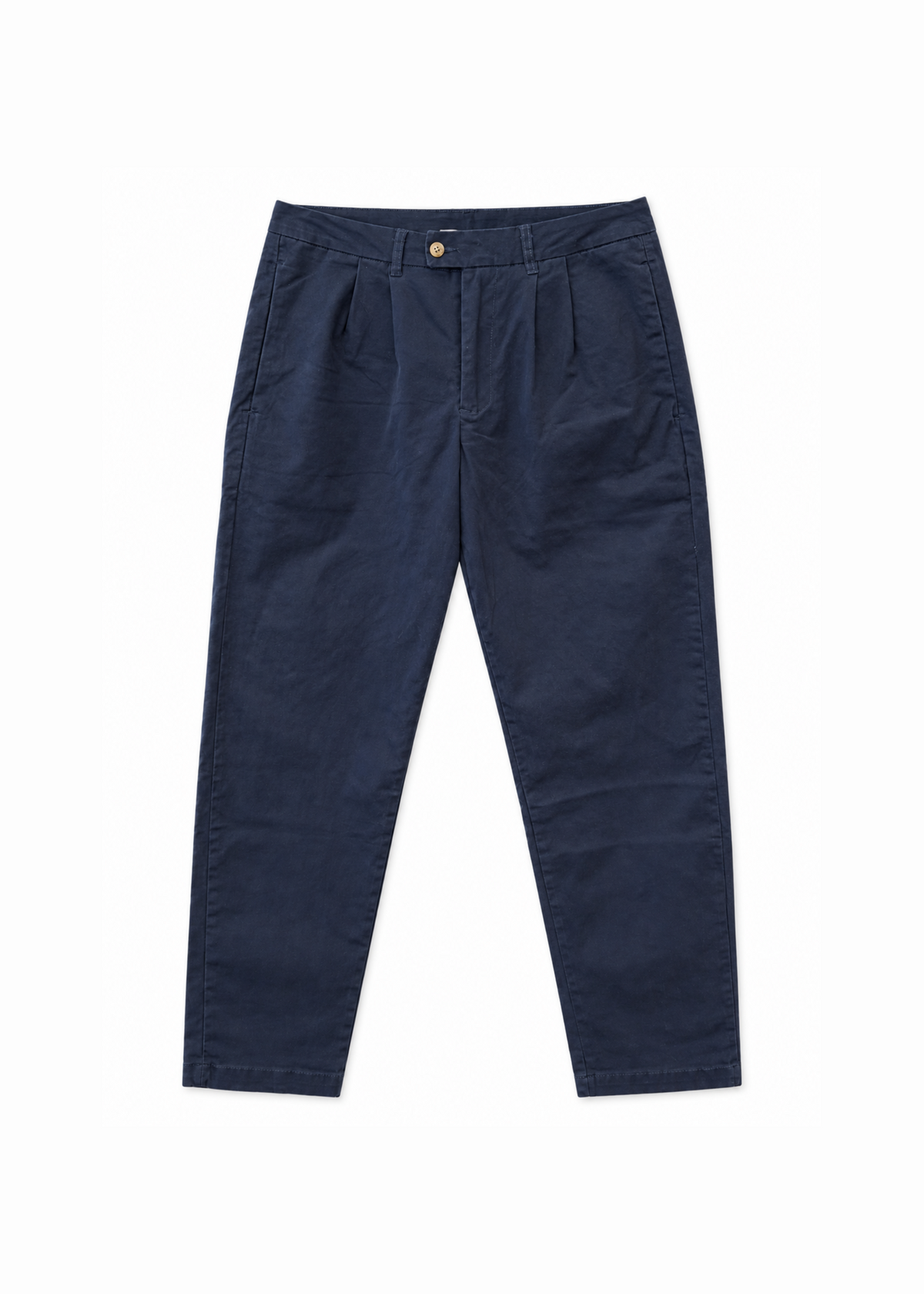 NTH Cropped Pleat Pant Navy
